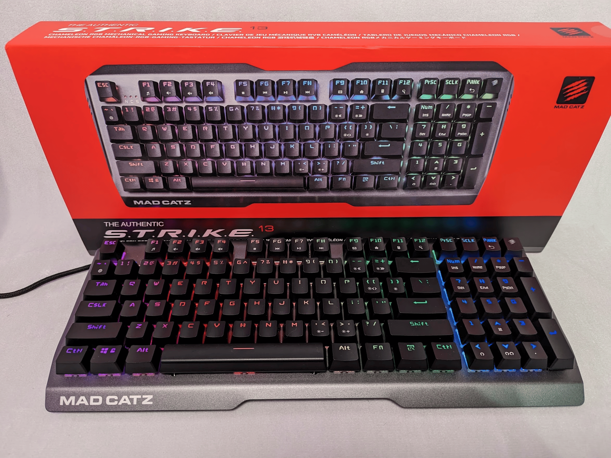 Mad Catz S.T.R.I.K.E. 13 Compact Mechanical Wired RGB Gaming Keyboard