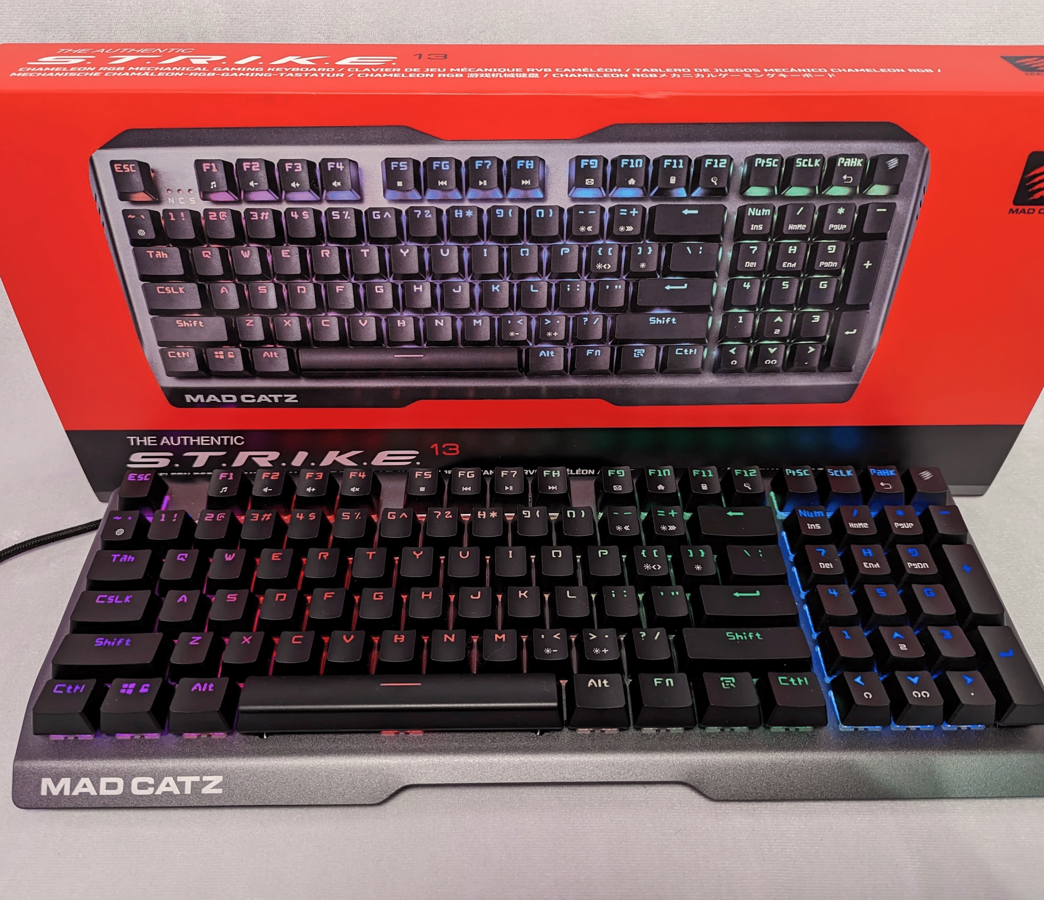 Mad Catz S.T.R.I.K.E. 13 Compact Mechanical Wired RGB Gaming Keyboard