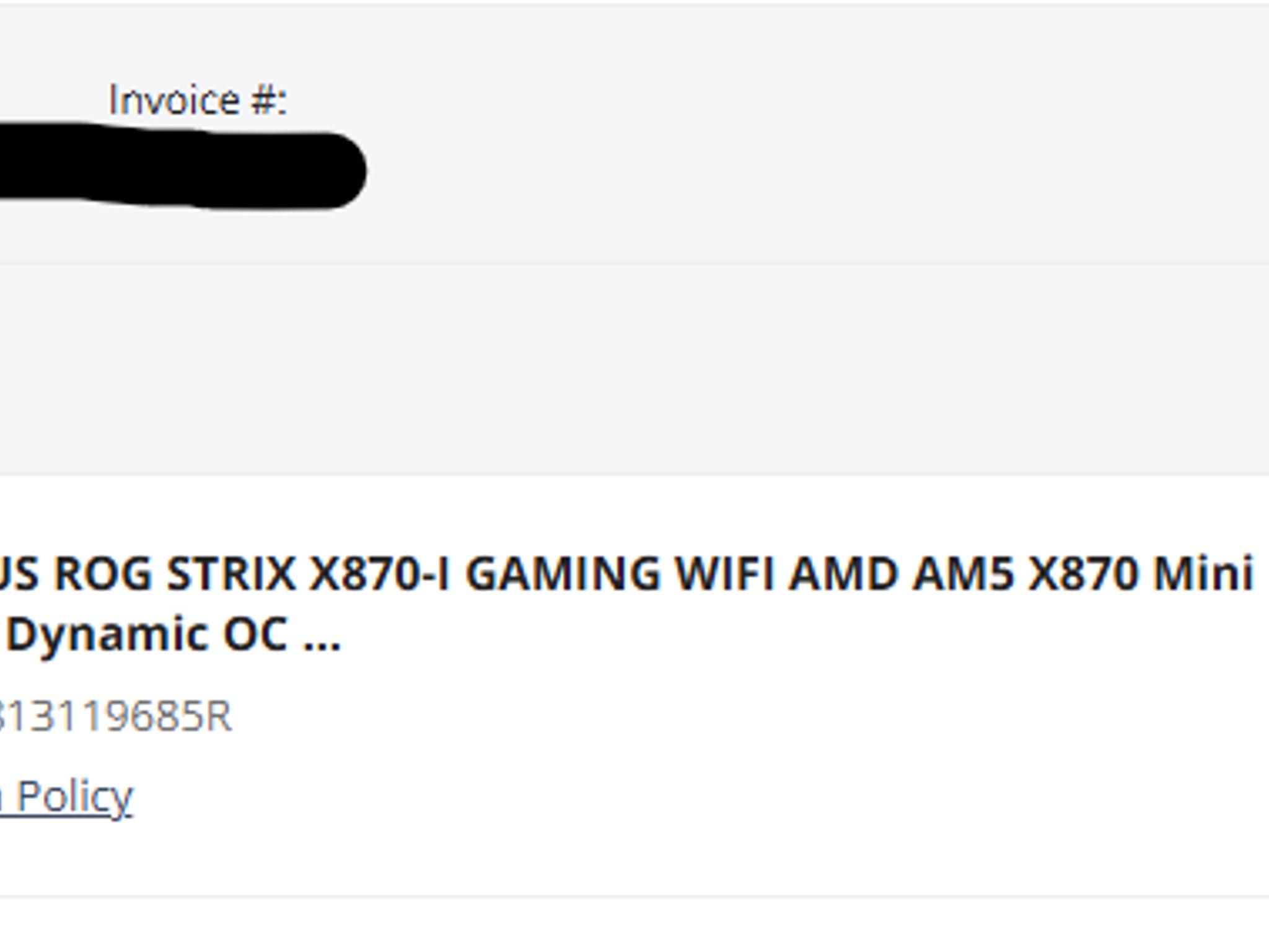 Used ASUS ROG STRIX X870-I GAMING WIFI AMD AM5 Mini ITX Motherboard – Fully Functional!