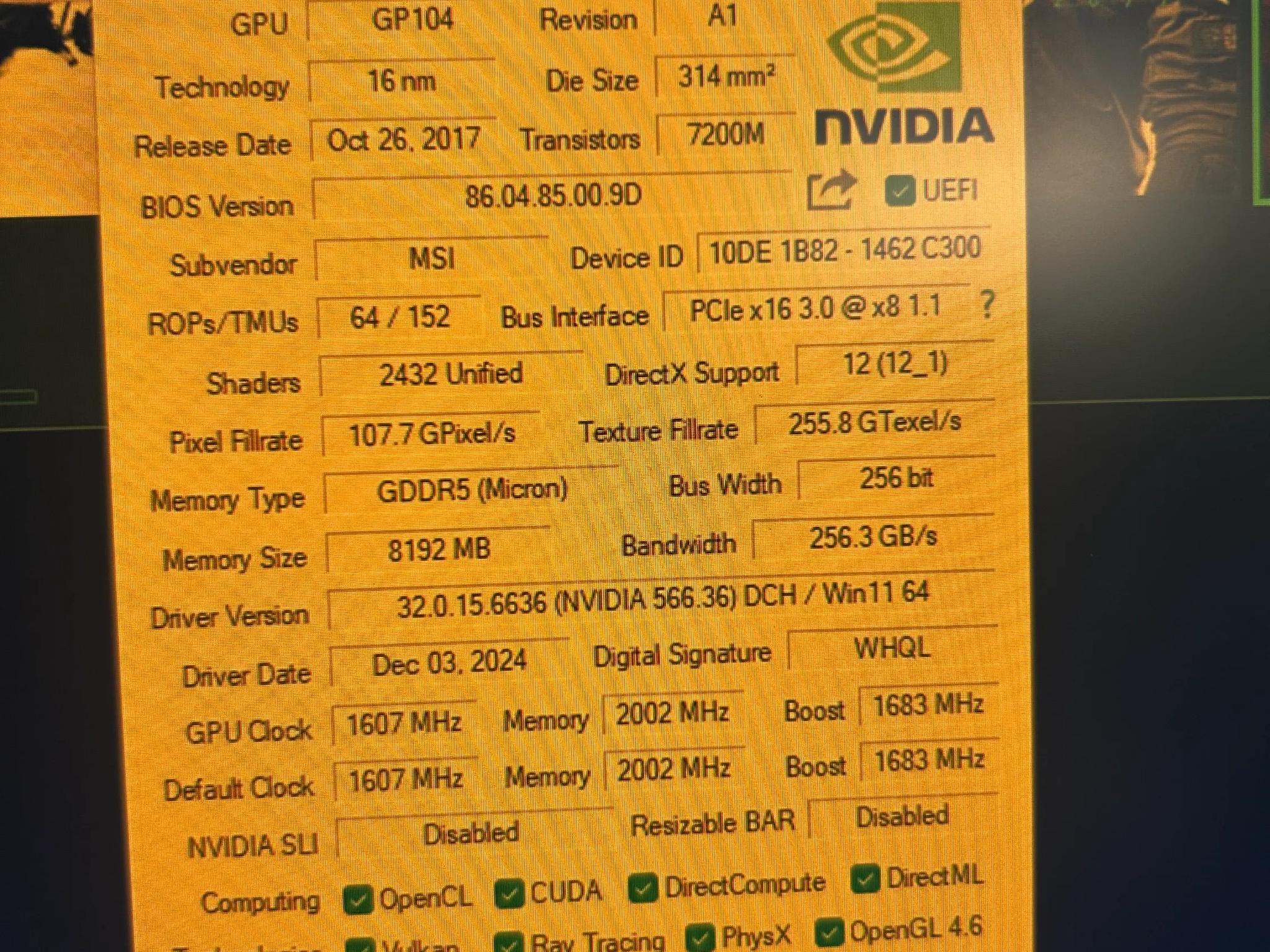 MSI Nvidia GTX 1070 Ti 8GB GDDR5 + (❄️ ✅ New Sealed Performance Thermal Paste Syringe)