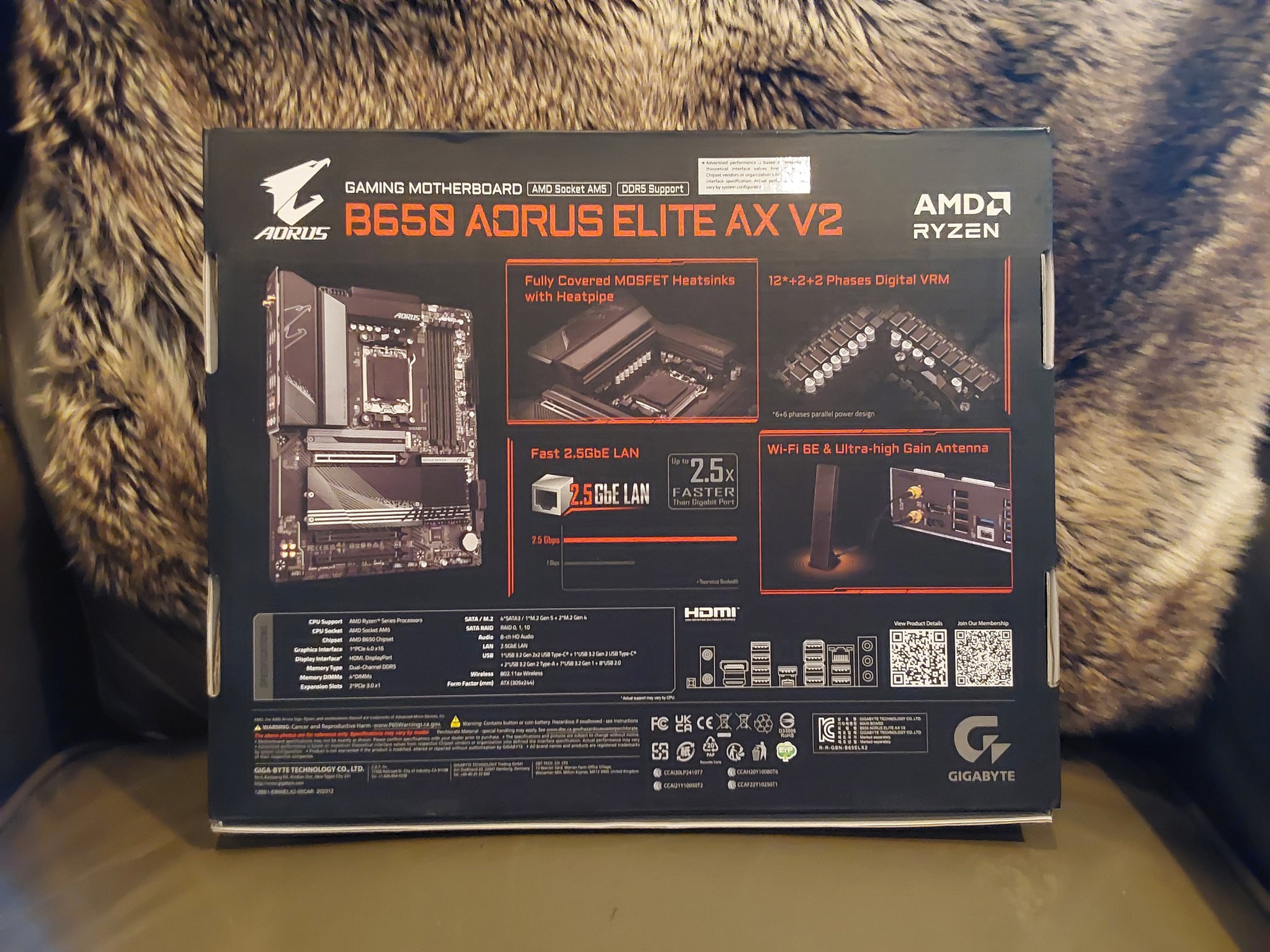 NEW Gigabyte B650 AORUS Elite AX V2 AMD AM5 ATX Motherboard