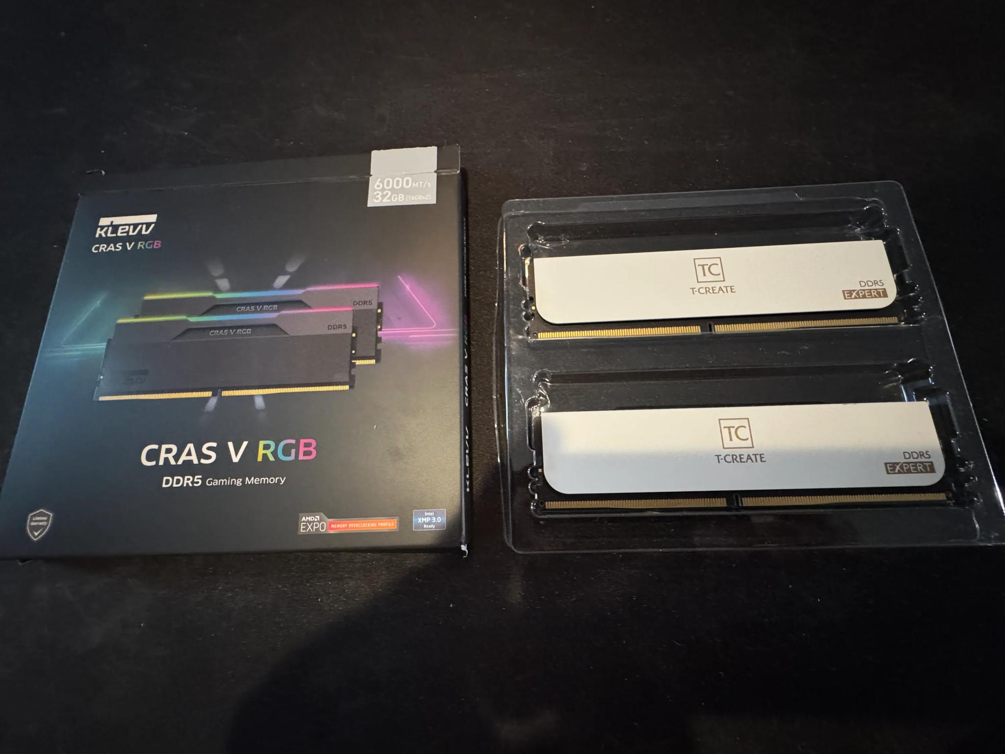 Team Group T-Create Expert DDR5 32GB (16GB x 2) 6000MHz CL30 Desktop RAM (White)