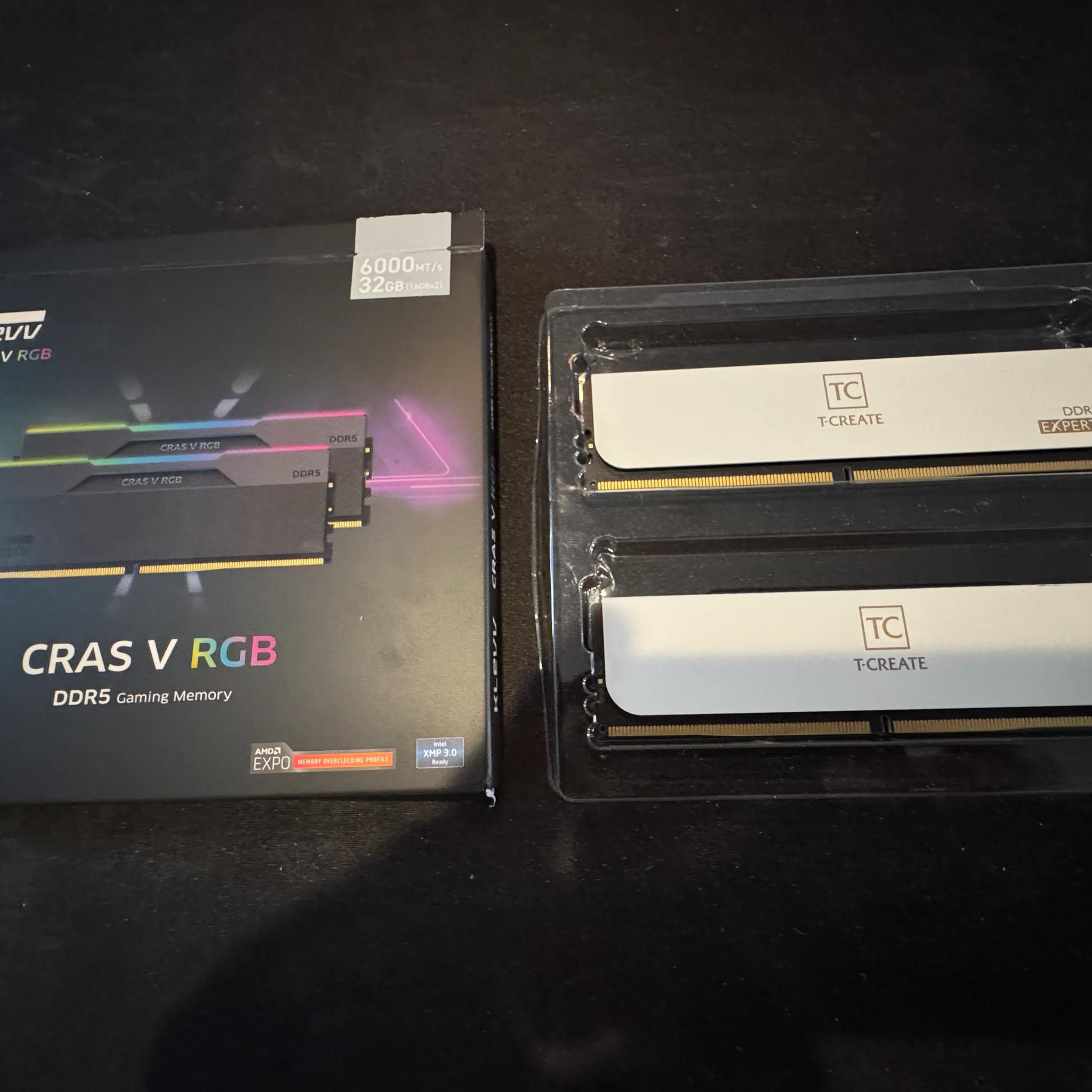 Team Group T-Create Expert DDR5 32GB (16GB x 2) 6000MHz CL30 Desktop RAM (White)