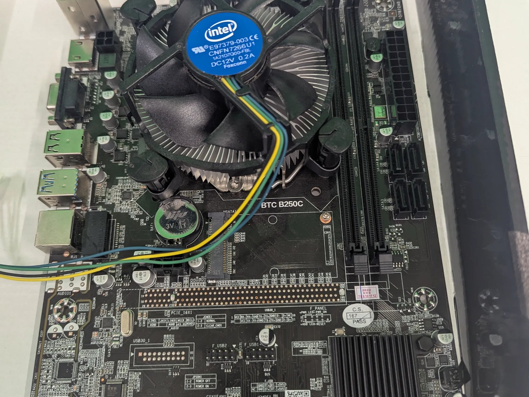 🔹 Combo Motherboard B250C + Intel G3900T CPU + Stock Cooler