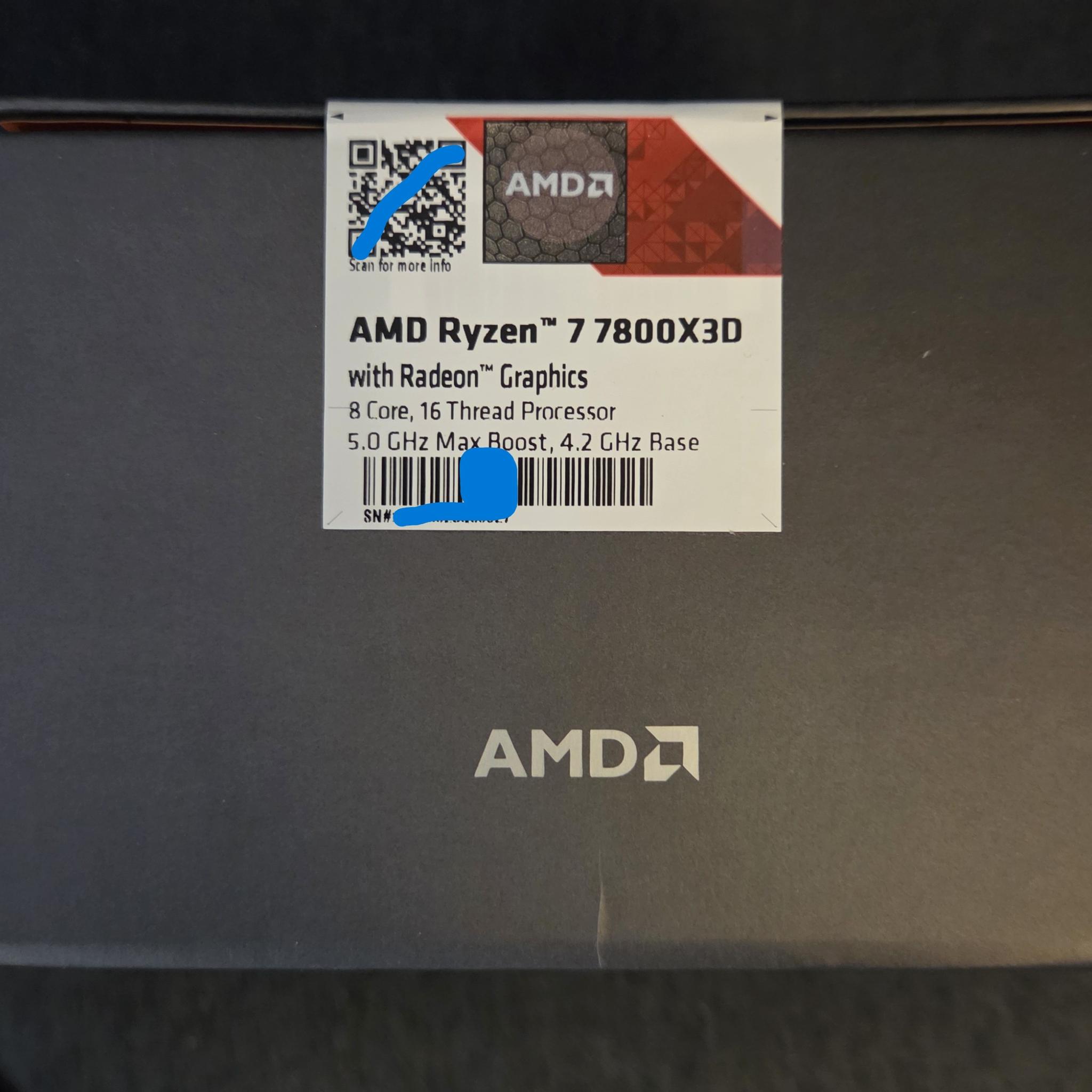 AMD Ryzen 7 7800X3D * NEW *