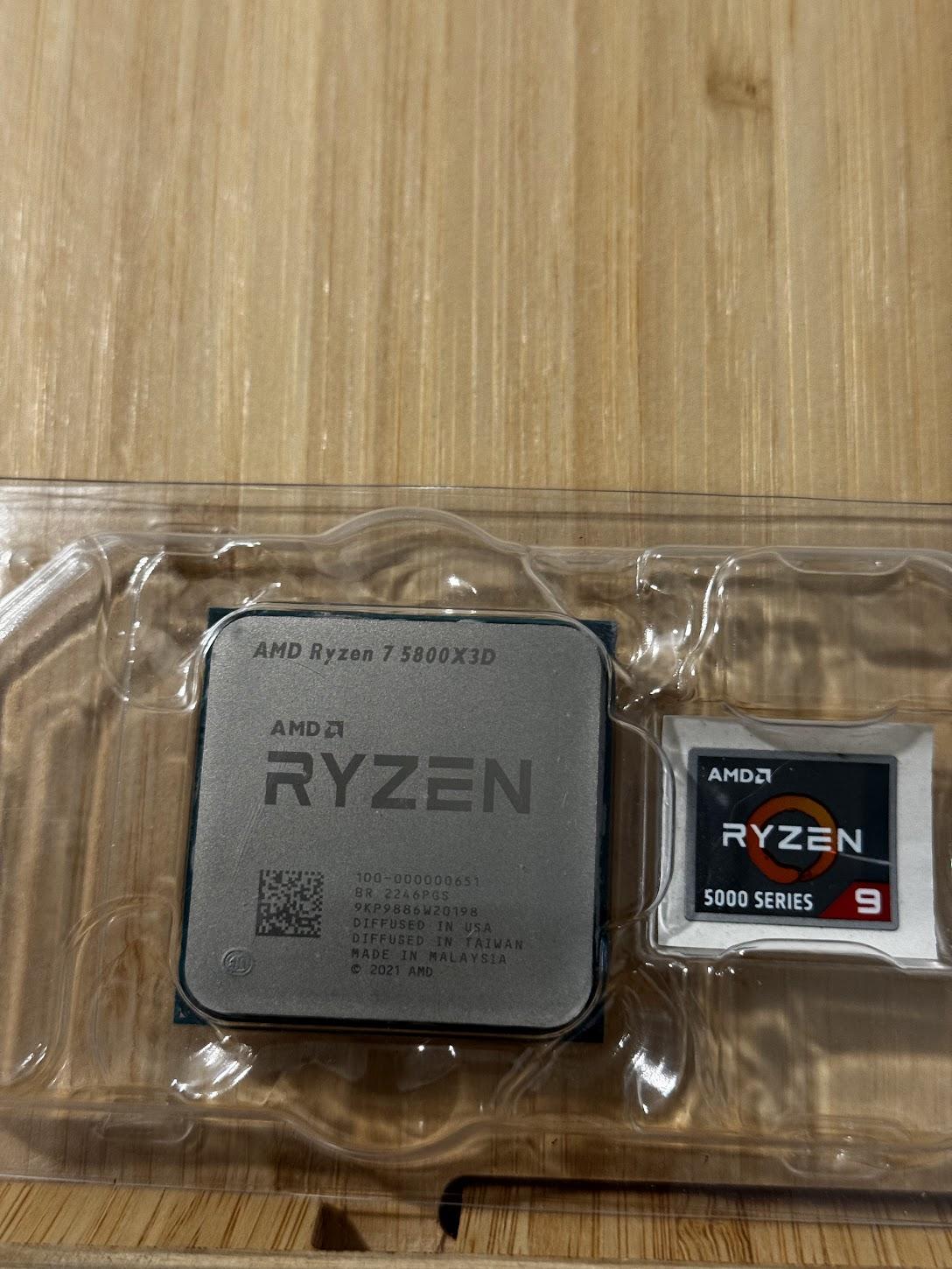 AMD for Ryzen 7 5800X3D CPU 8 Cores/16 Threads 3.4 GHz 100MB 105W