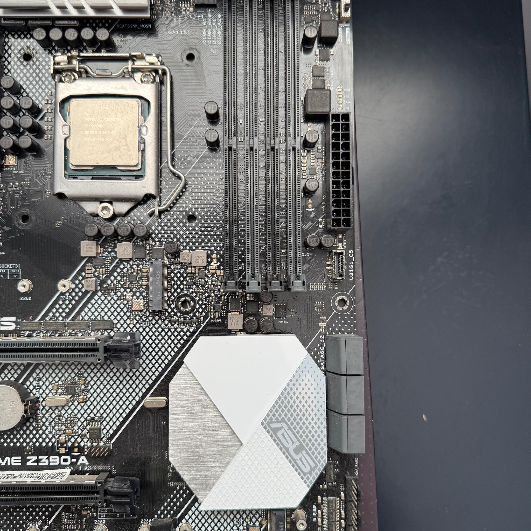 Motherboard and CPU (I7 9700K & Asus Prime Z390)