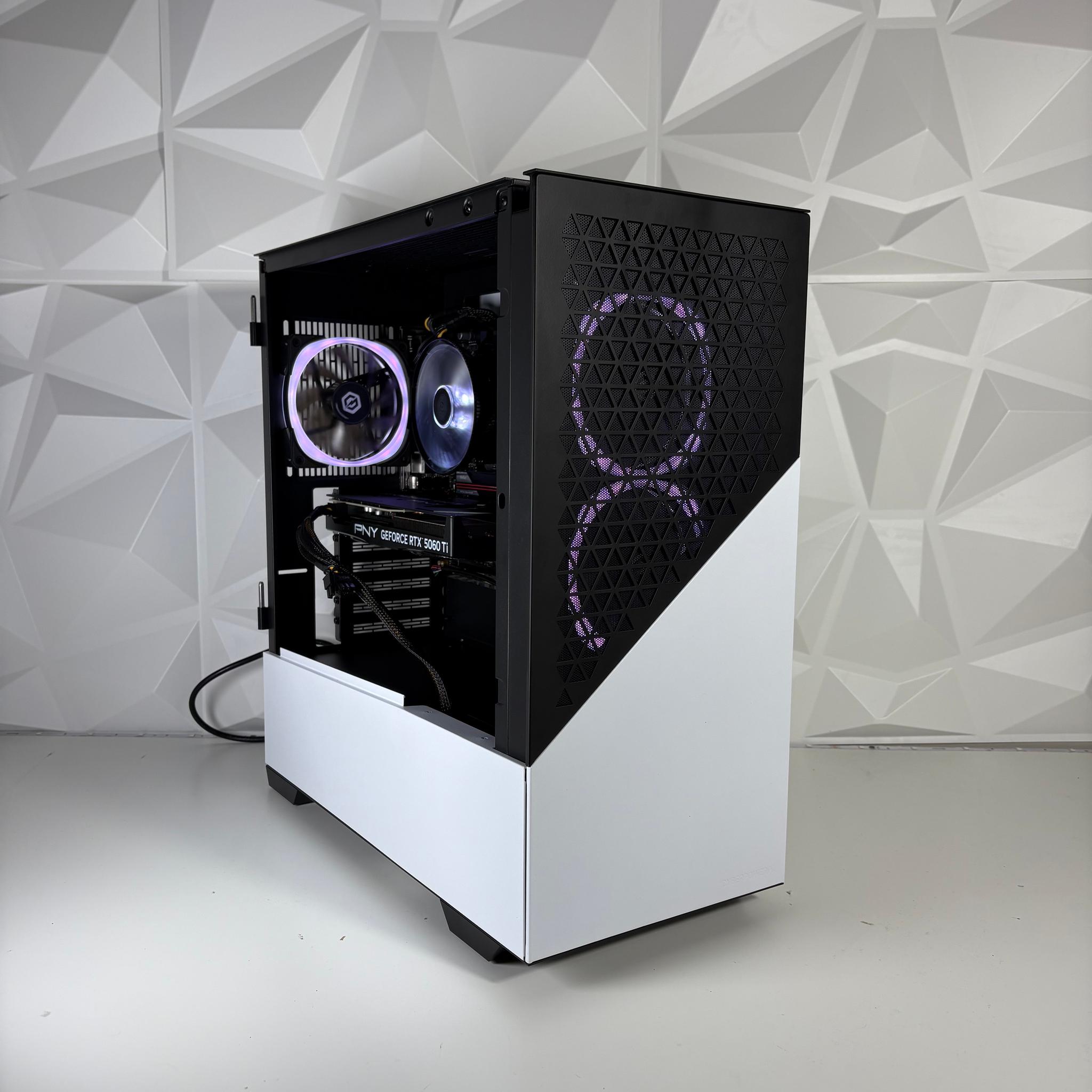 Clean White Gaming PC - Nvidia RTX 5060 Ti 16GB, AMD Ryzen 5 7600, 16GB DDR5, 1TB SSD