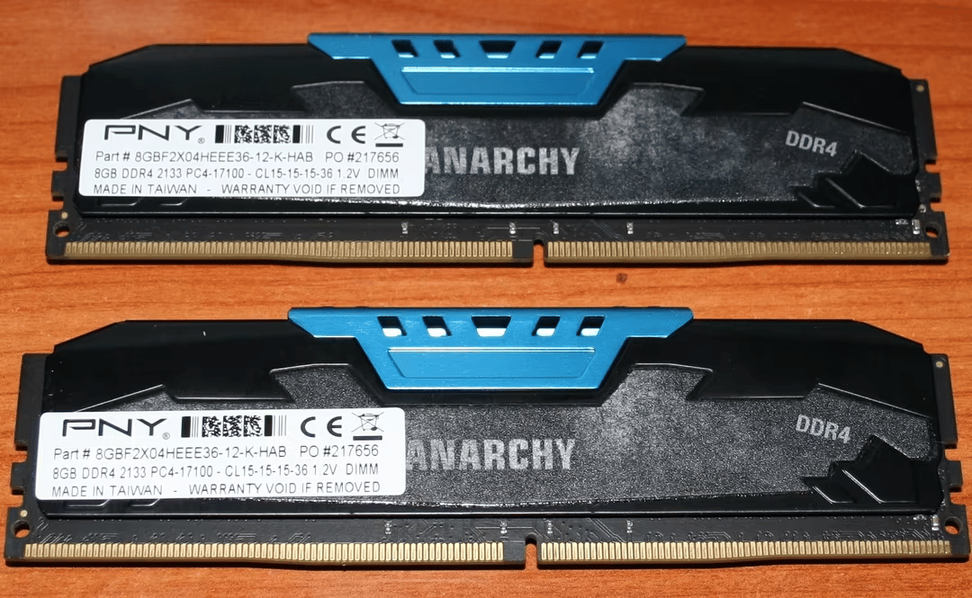 16 GB(2 x 8gb) PNY Anarchy 2133 DDR4 RAM