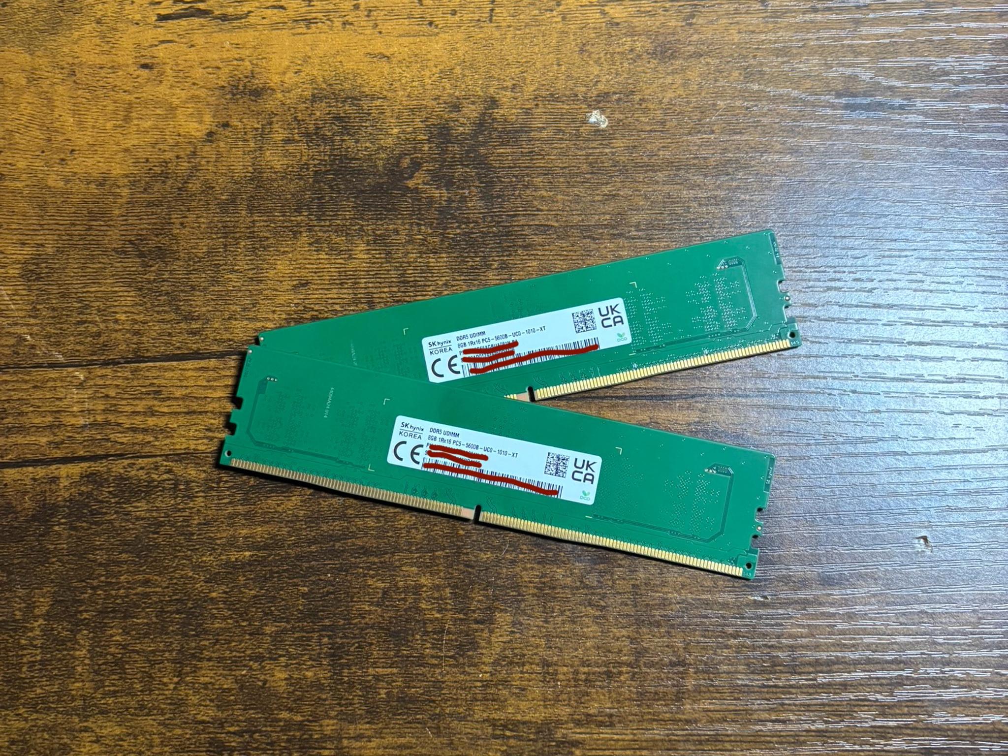 SKHYNIX 16GB (2x8gb) 5600MHZ DDR5 RAM