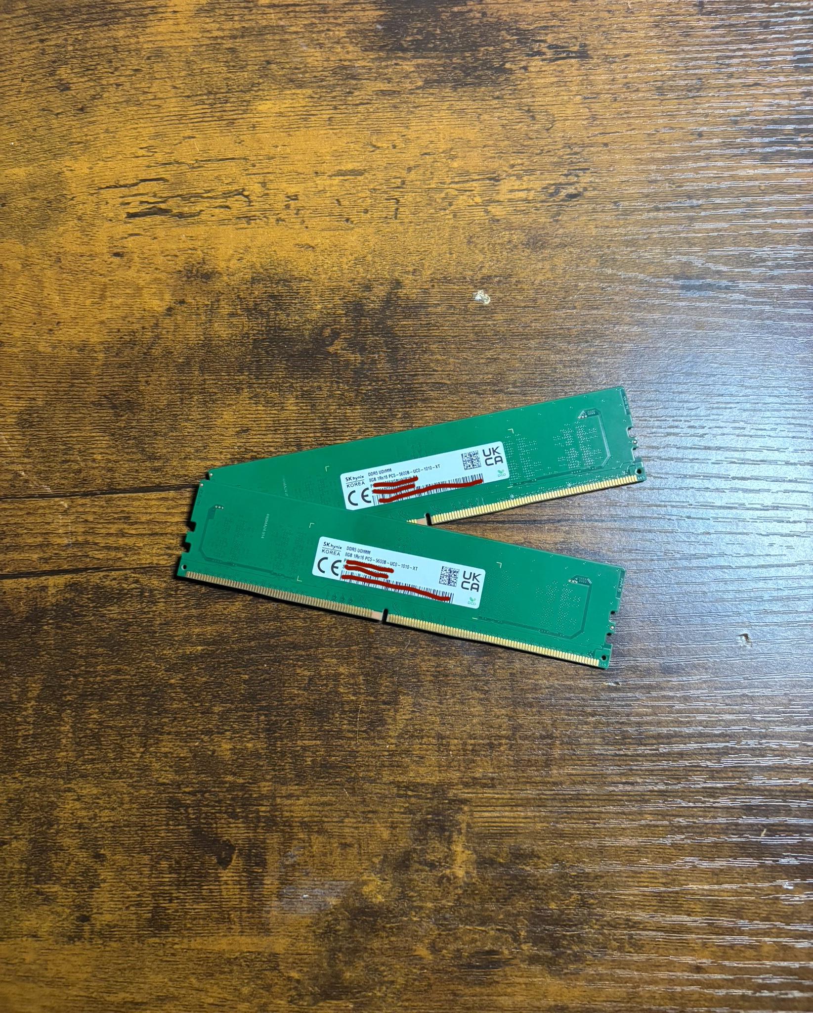 SKHYNIX 16GB (2x8gb) 5600MHZ DDR5 RAM