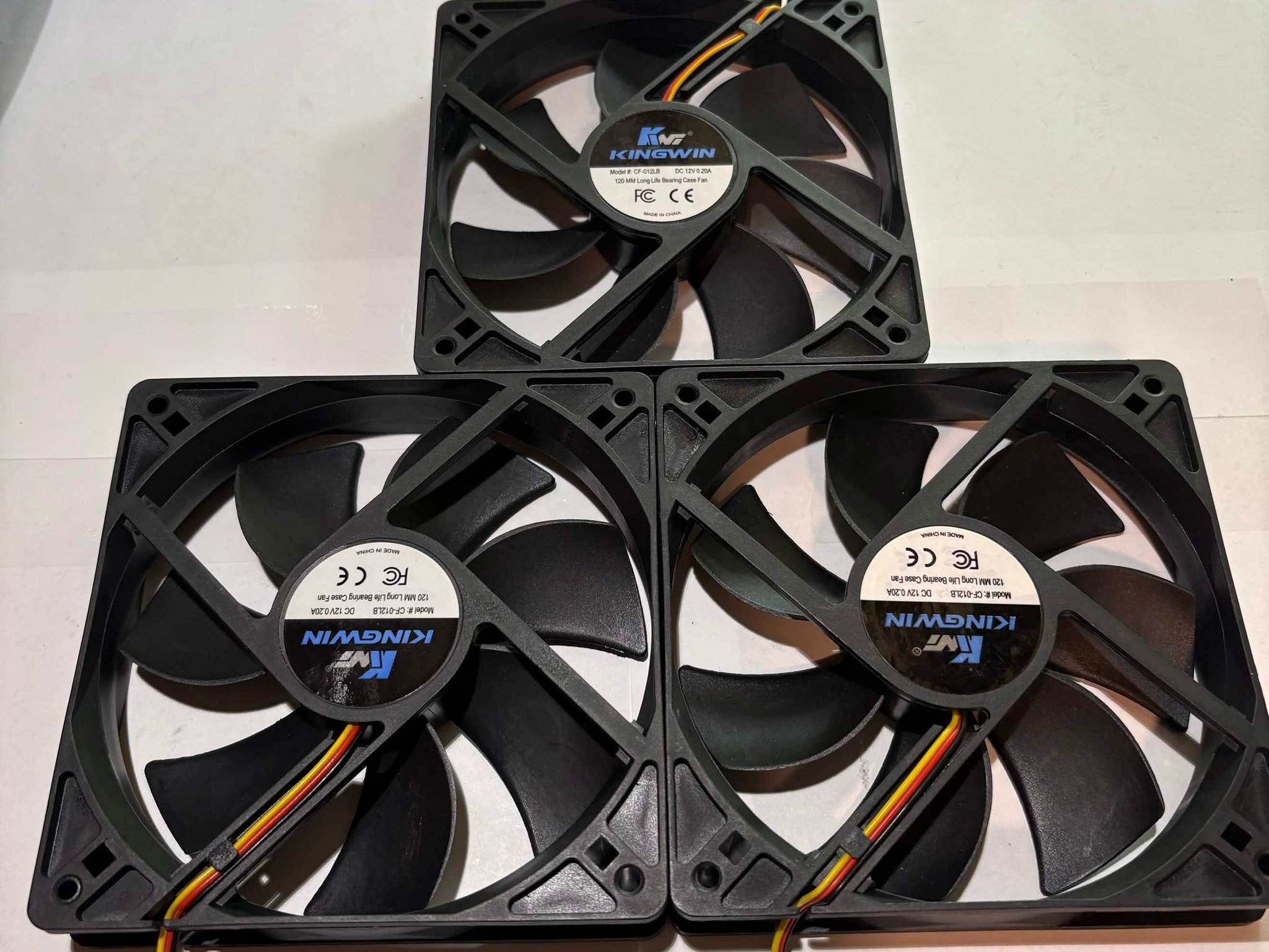 Kingwin CF-012LB 120mm Case Fans - 3 Pack