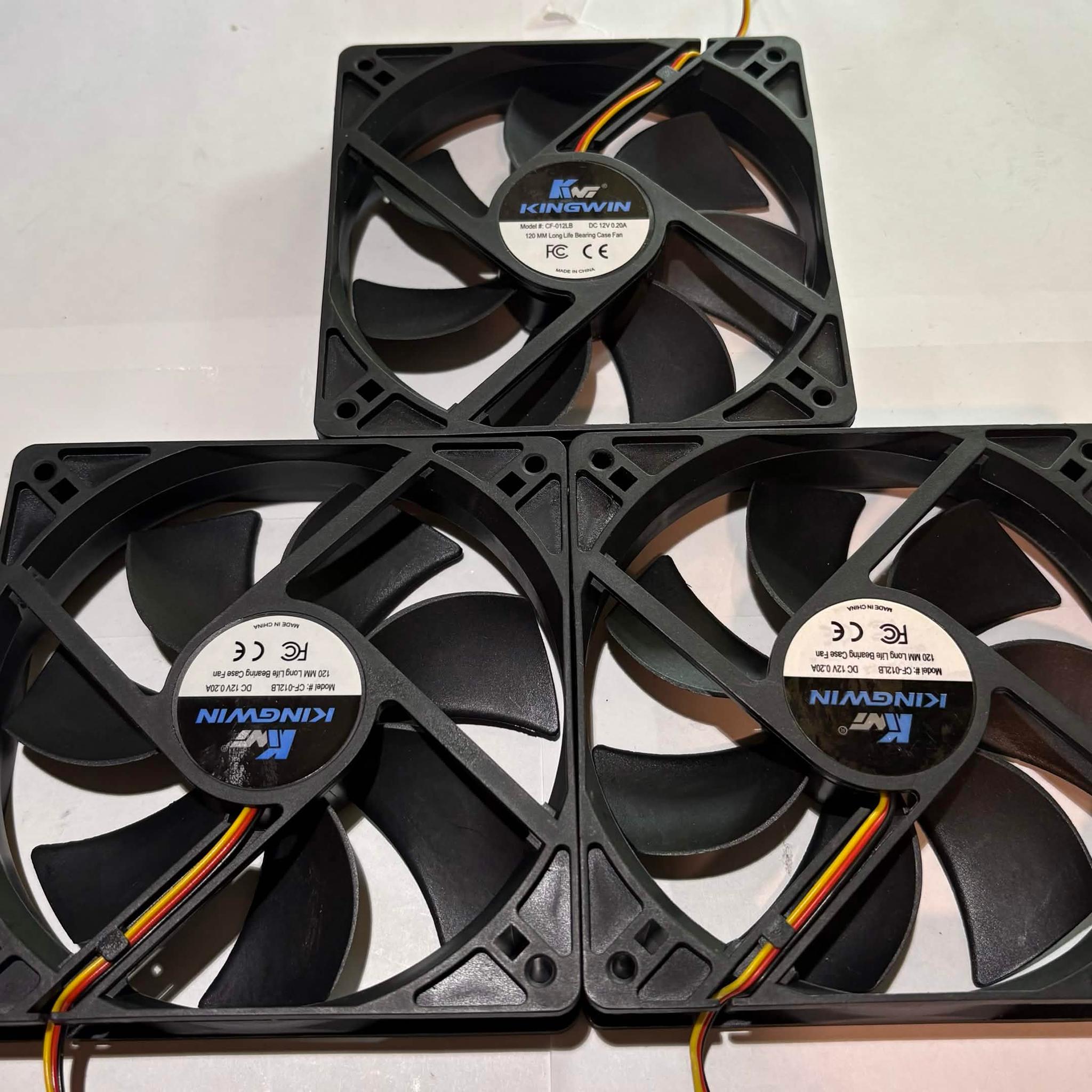 Kingwin CF-012LB 120mm Case Fans - 3 Pack