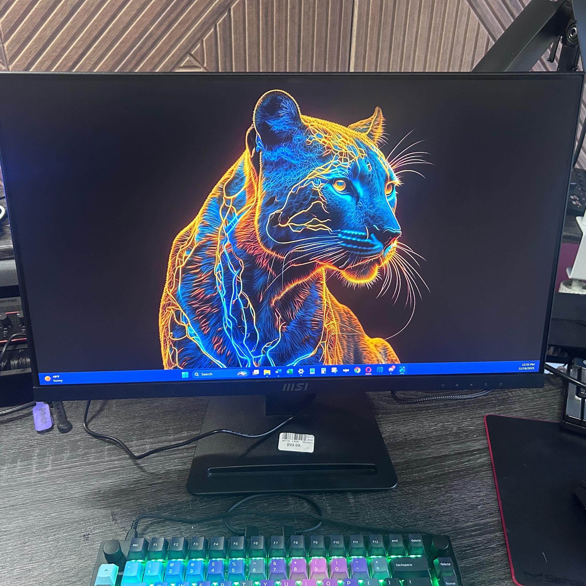 MSI 24” Full HD (1920 x 1080) 100Hz LED Monitor (PRO MP243X)