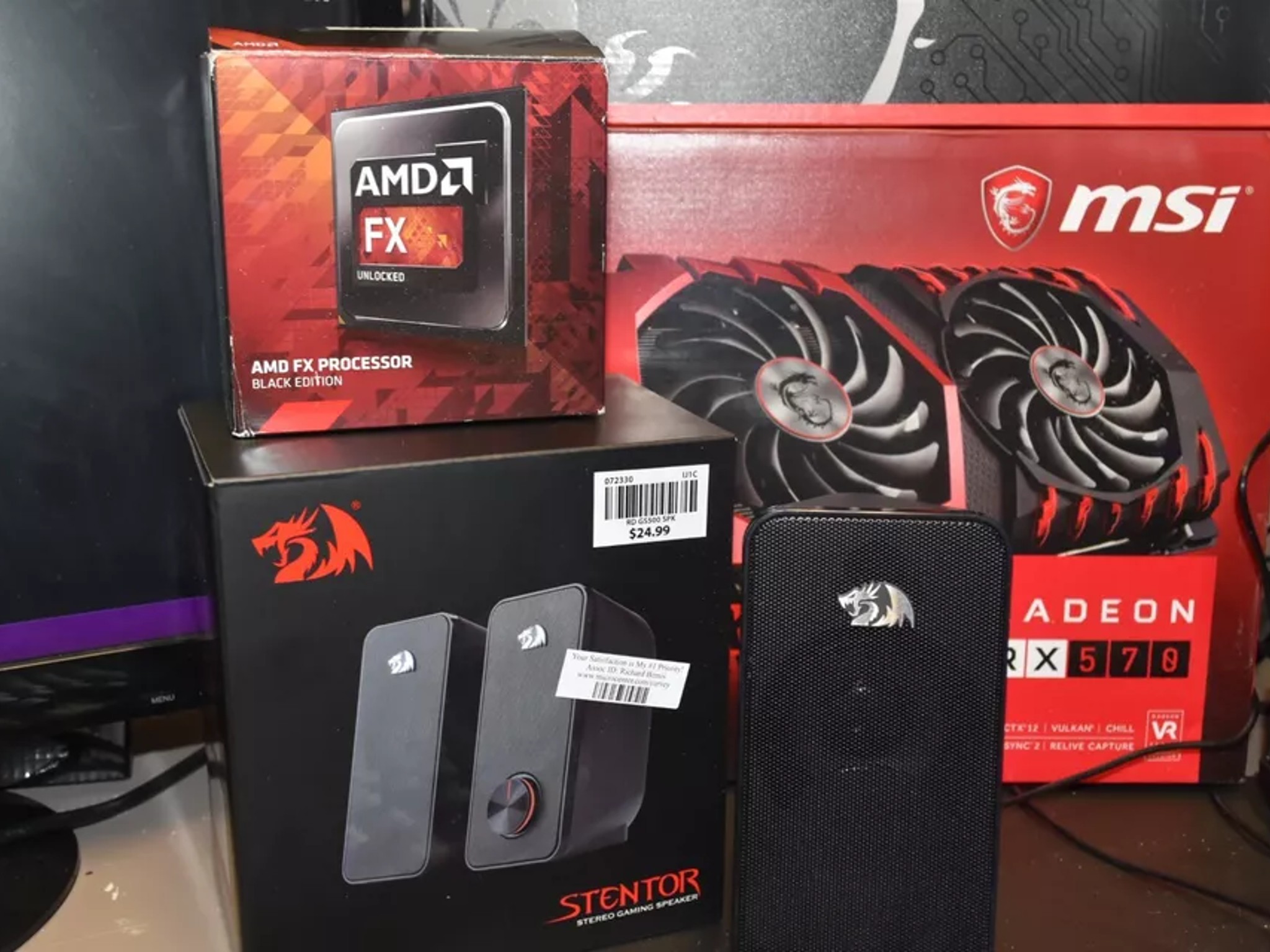 GaminG PC AMD FX 8350 4.0GHZ 8 CORES 16GB RAM 1TR SSD RX 570 GPU X DVD RW+ NEW 20 INCH MONITOR