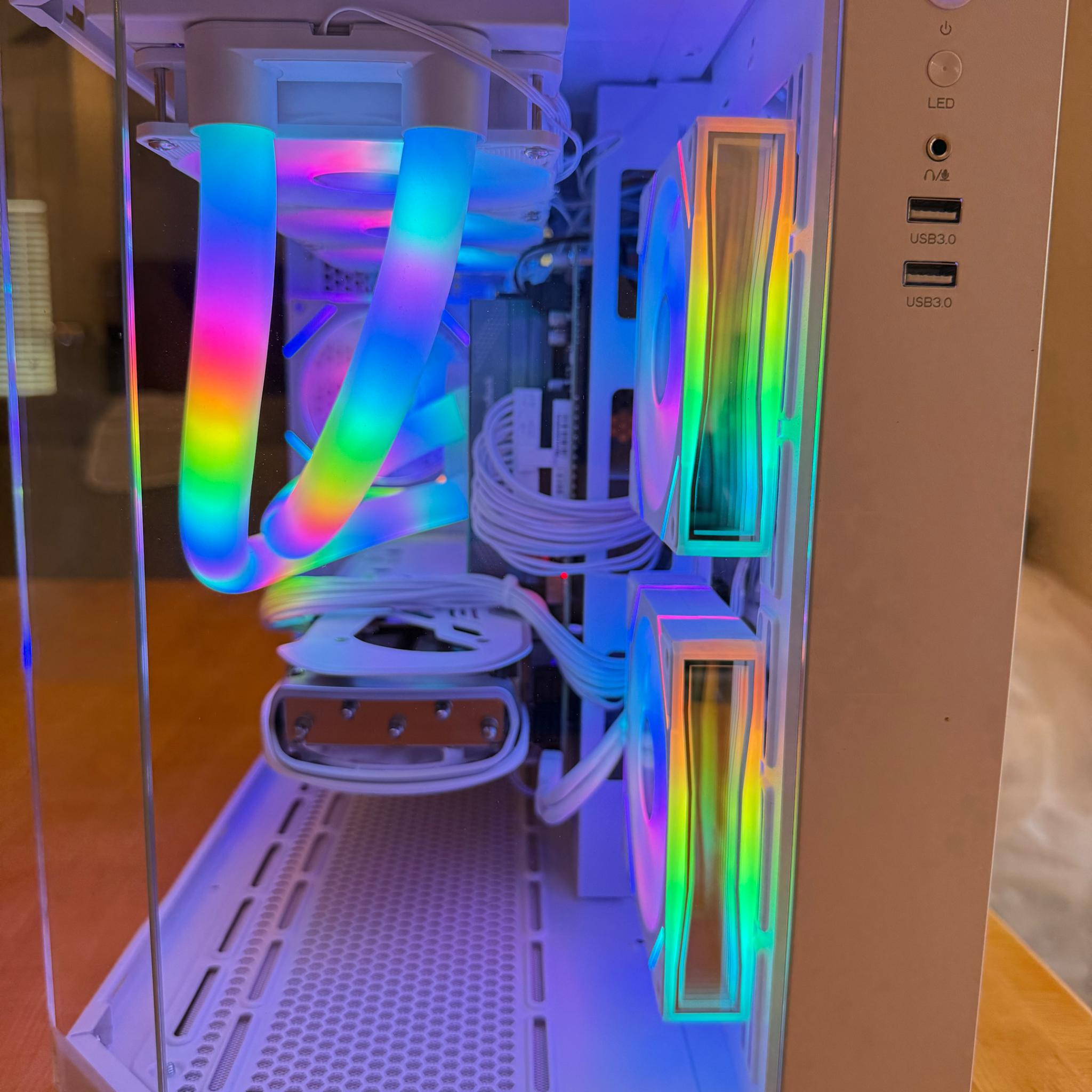 ⚪️▫️⬜️| RTX 4080 16gb, Ryzen 9800x3d, 48gb 6800cl34, 2tb SSD, ARGB WiFi Equipped Streamer Gaming PC!