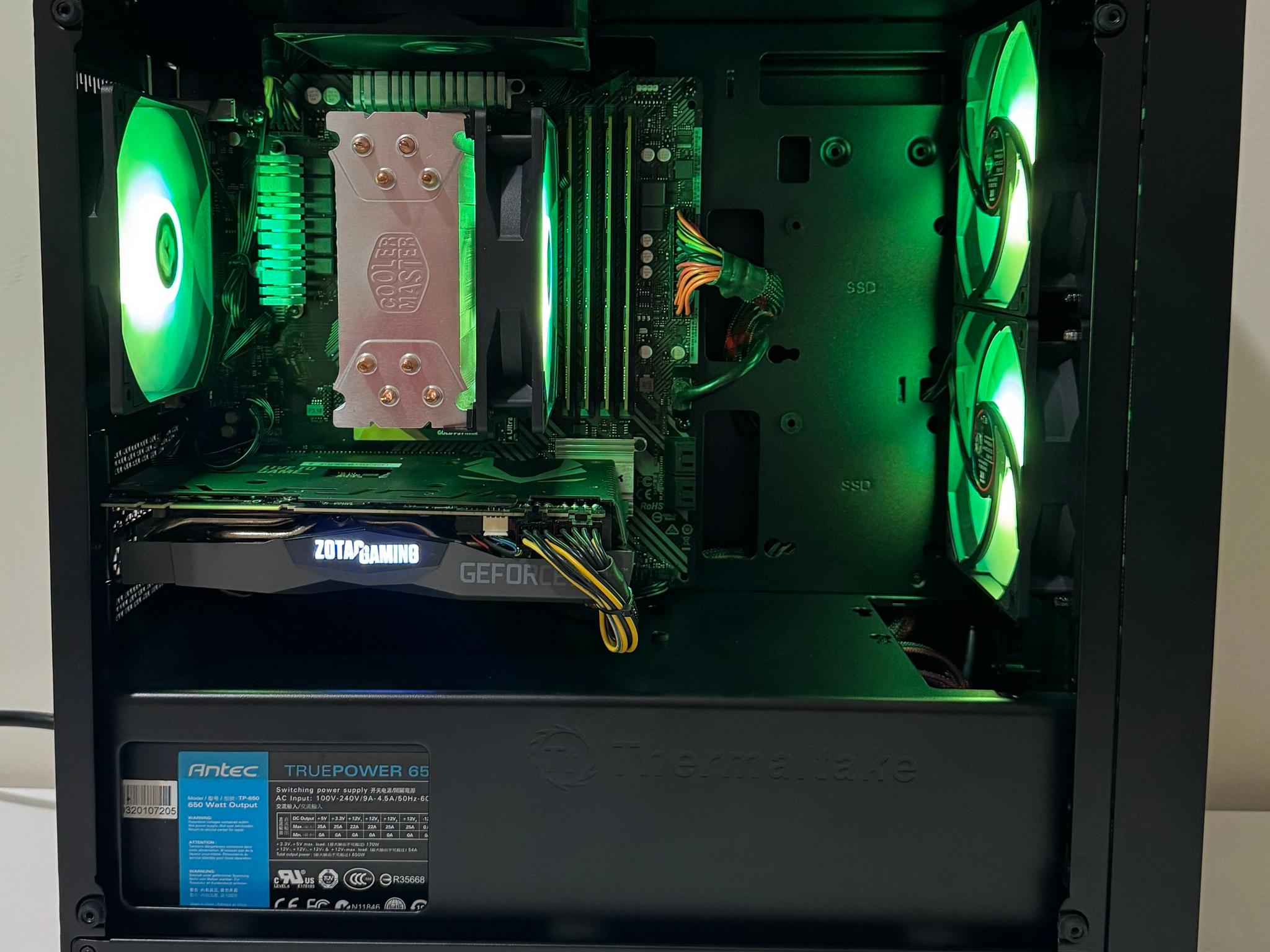 AMD Ryzen 5 32GB RAM 1TB SK Hynix NVMe SSD GeForce RTX 2070 SUPER Thermaltake Case Gaming PC