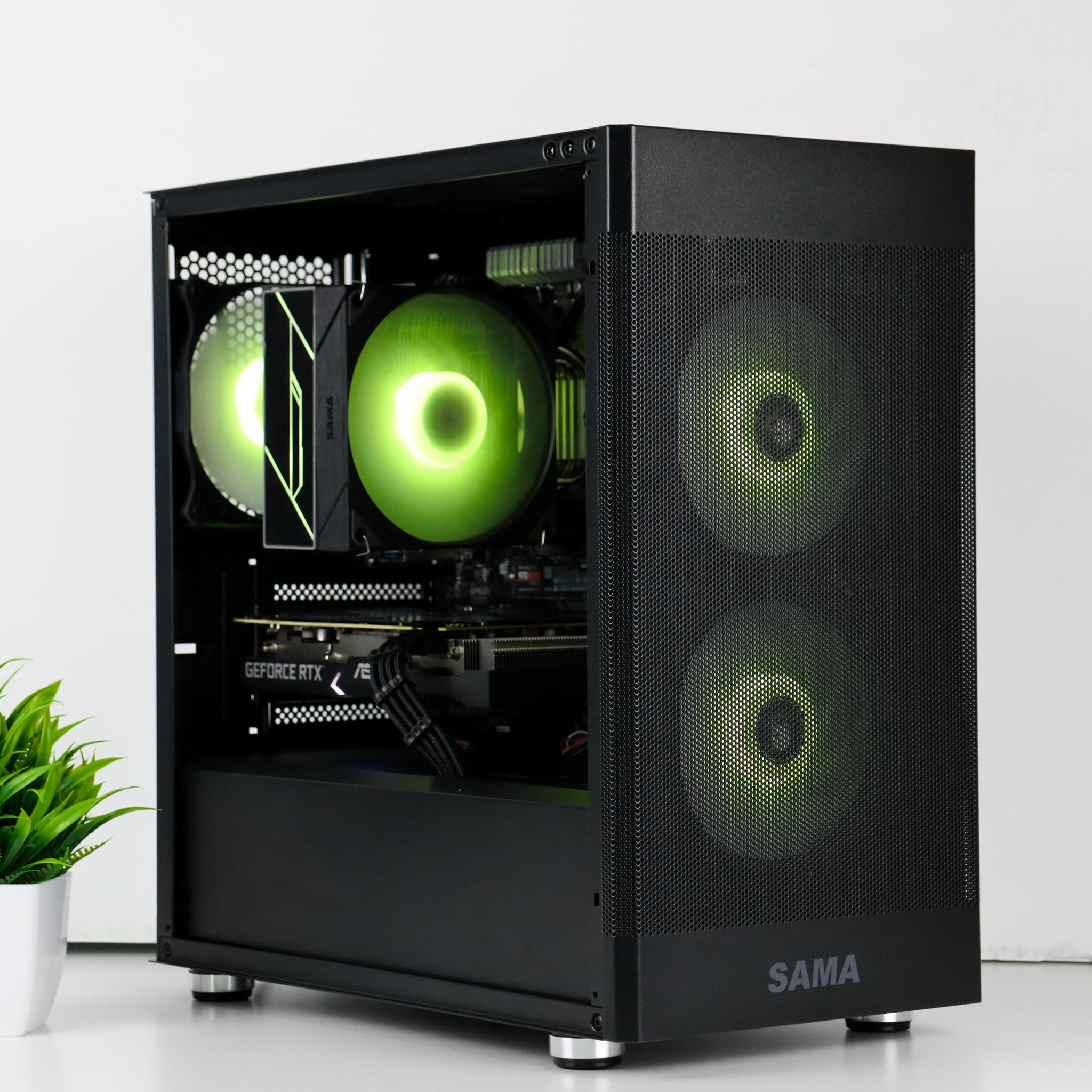 ⚫ Black Gaming PC – RTX 3060 TI, Ryzen 5 3600, 16GB RAM, 500GB SSD - WiFi, BlueTooth ⚫
