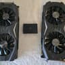 Two (2) ZOTAC GeForce GTX 1080 AMP! graphics cards with SLI bridge