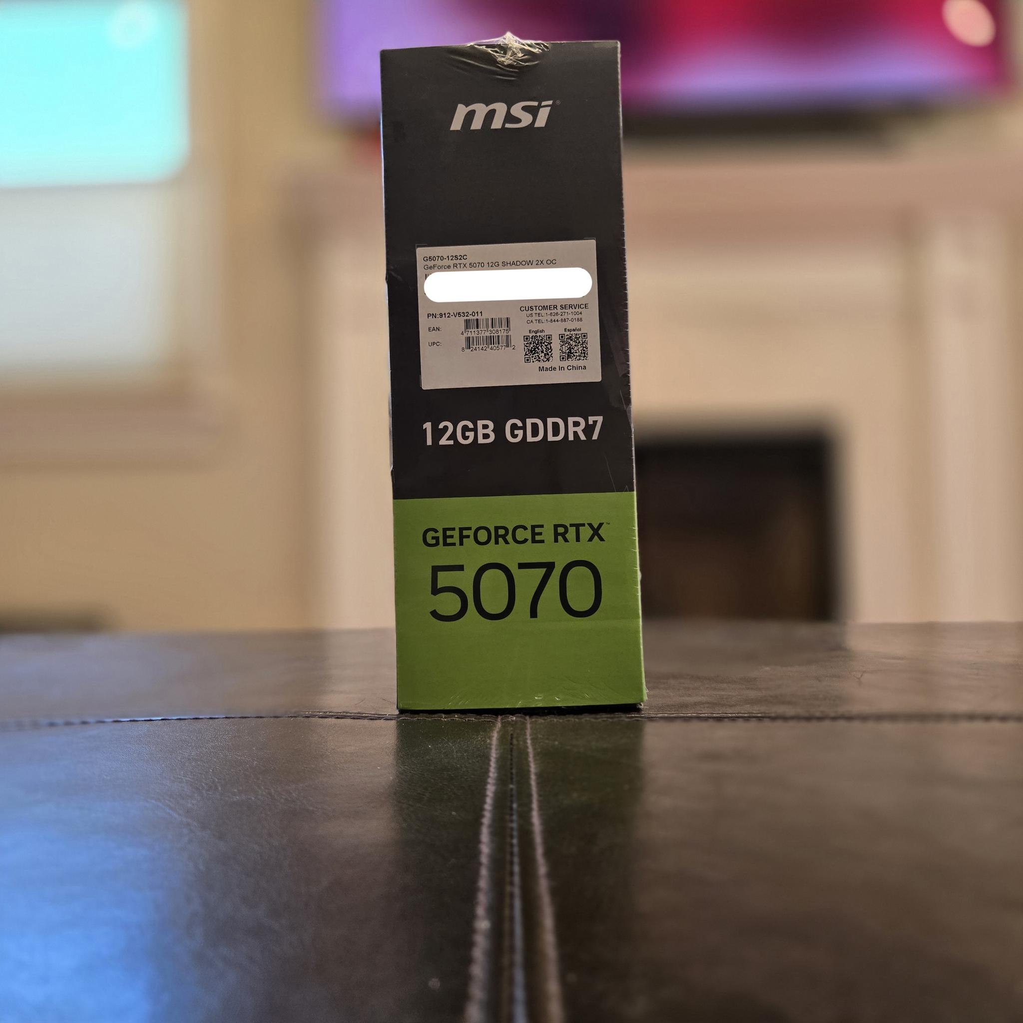 MSI Shadow 2X OC RTX 5070 12GB - BNIB