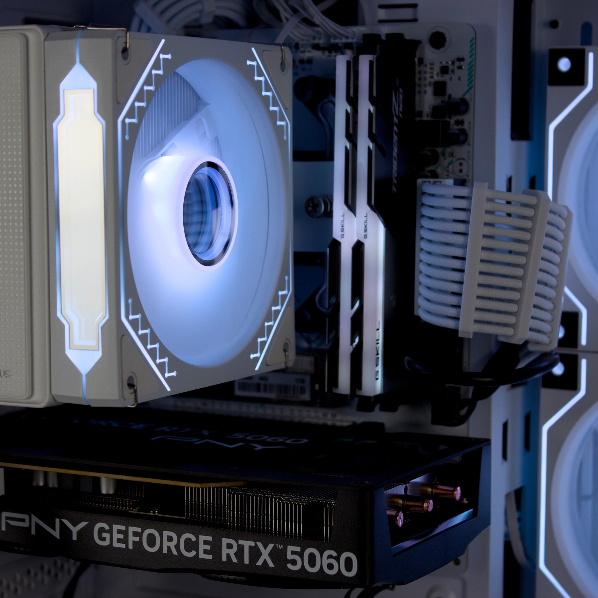 🧊❄️🧊 White Gaming PC – RTX 5060, Ryzen 5 5600X, 32GB RAM, 1TB SSD - WiFi, BlueTooth 🧊❄️🧊