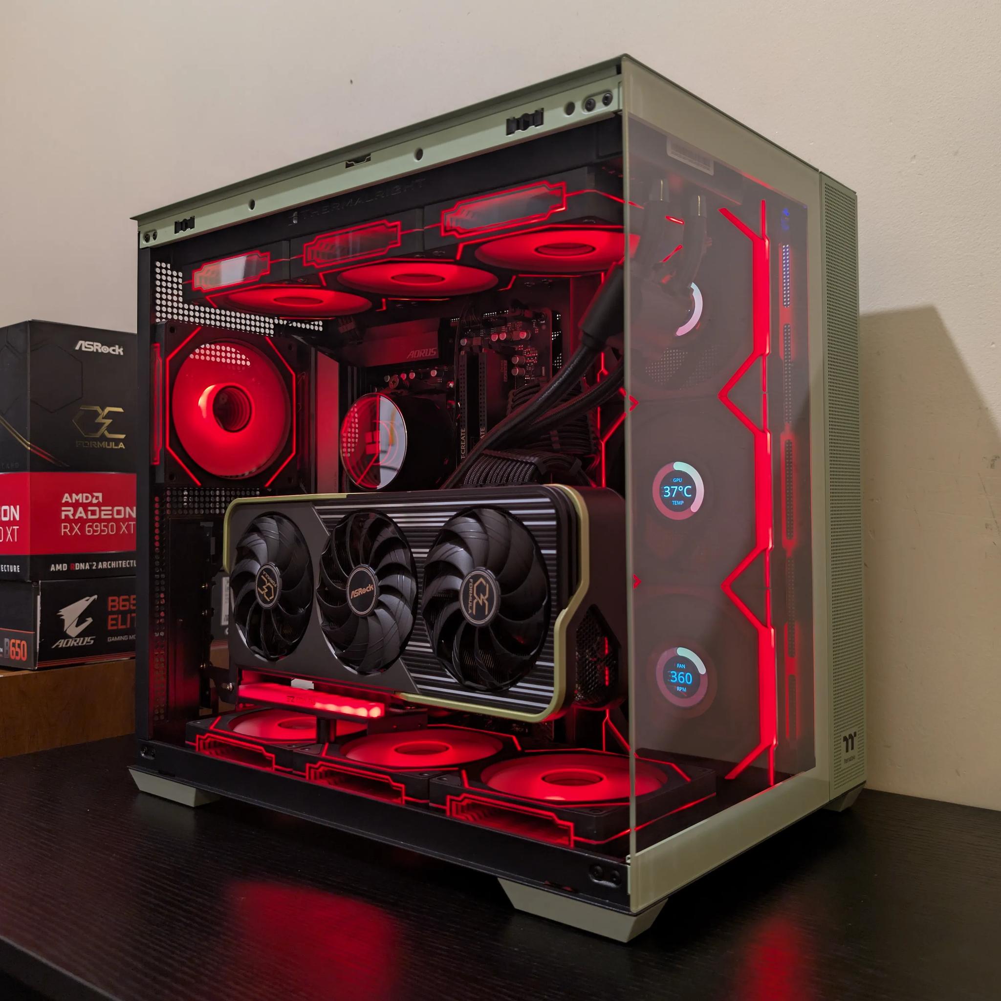 🍵Matcha Green Gaming PC | RX 6950XT | Ryzen 7 7700 | 2TB SSD | 32GB RAM | WiFi 6 & Bluetooth🍵