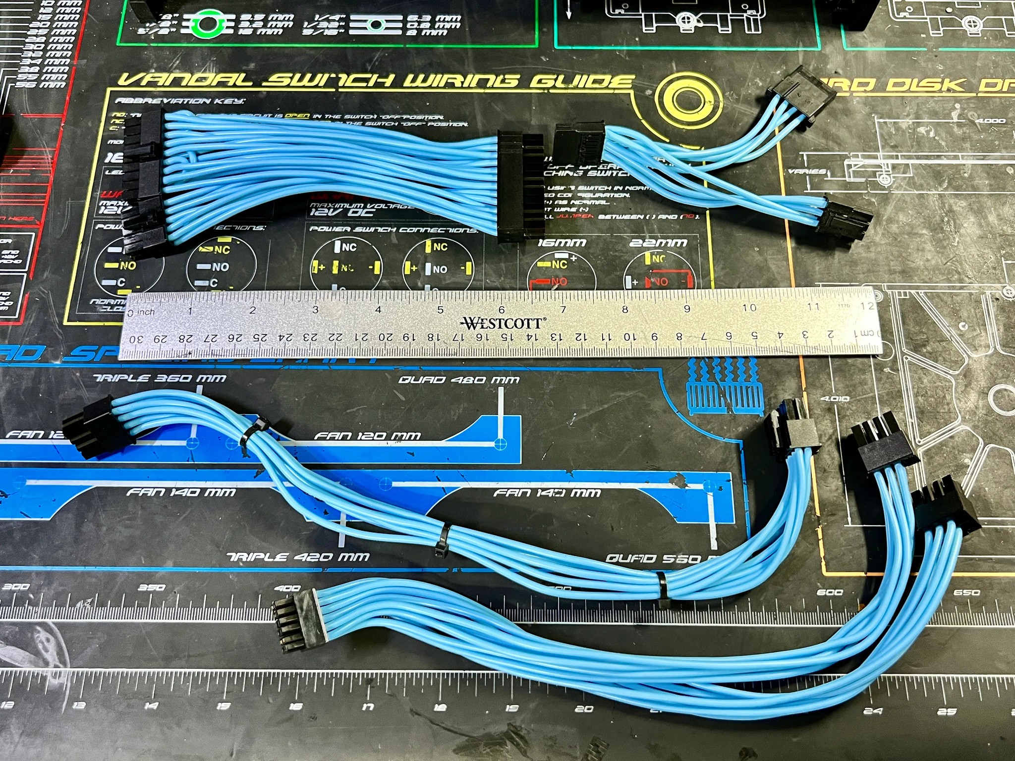 Custom cables for Corsair Type 4 PSU - made for SFF case like the FormD