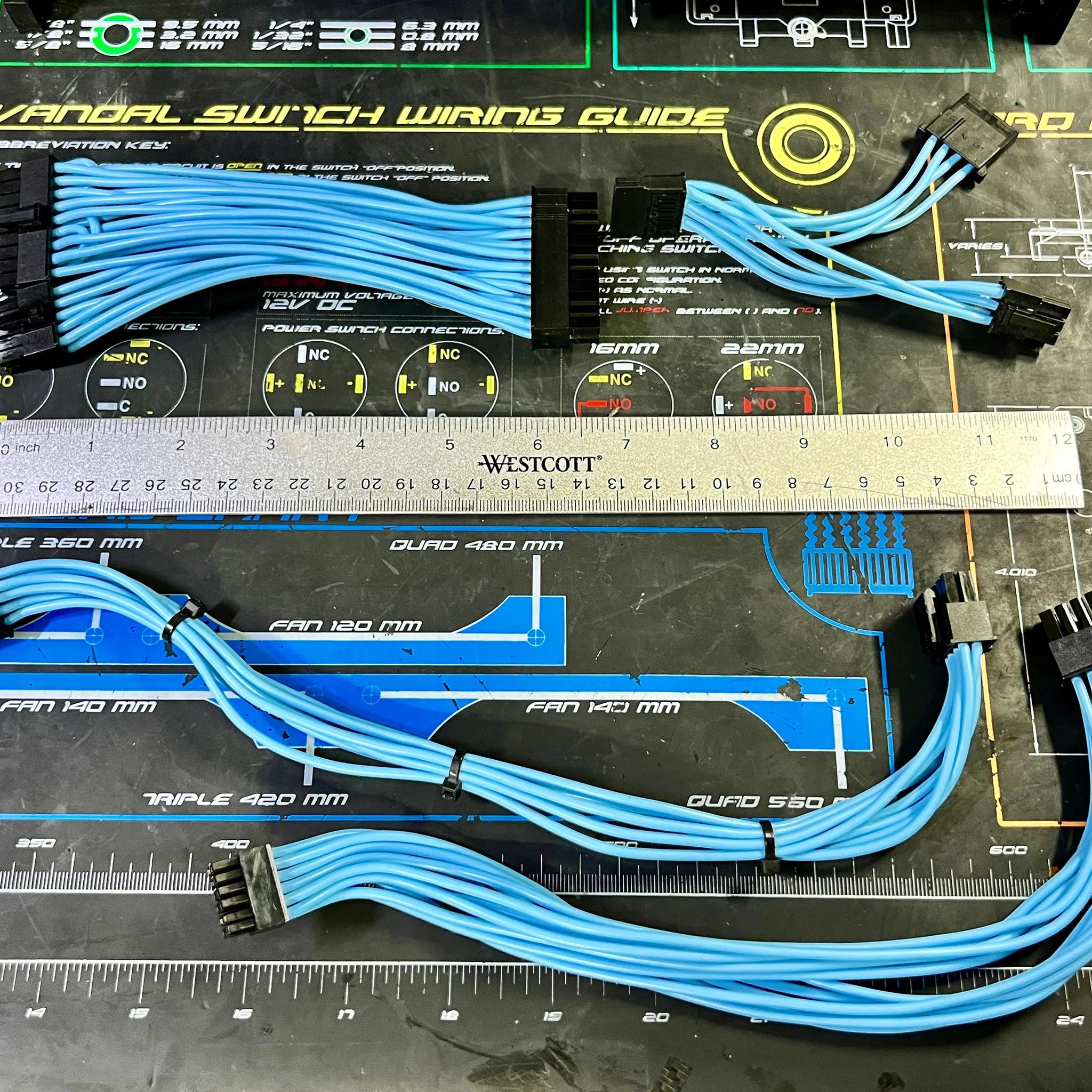 Custom cables for Corsair Type 4 PSU - made for SFF case like the FormD