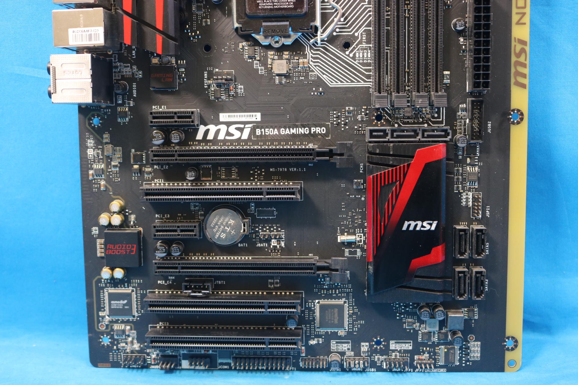 MSI B150A Gaming Pro Intel LGA1151/Socket H4 DDR4 ATX Motherboard & I/O Shield MS-7978