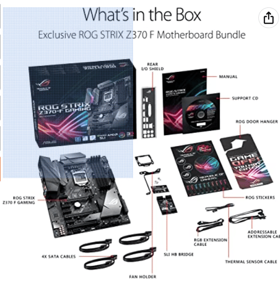 NEW Asus ROG STRIX Z370-F GAMING ATX LGA1151 Motherboard (Intel 8th & 9th Gen CPUs)