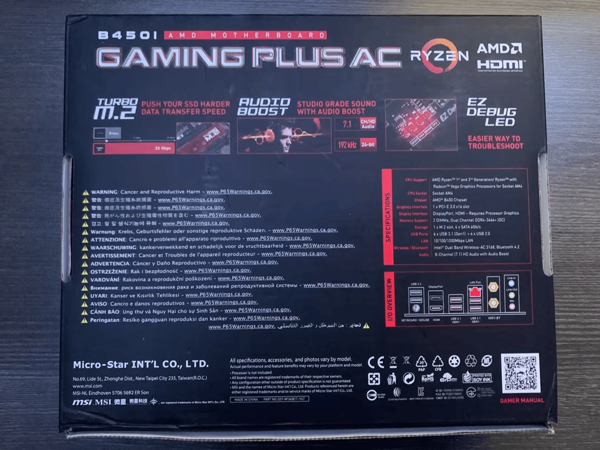 MSI B450I Gaming Plus AC Mini ITX