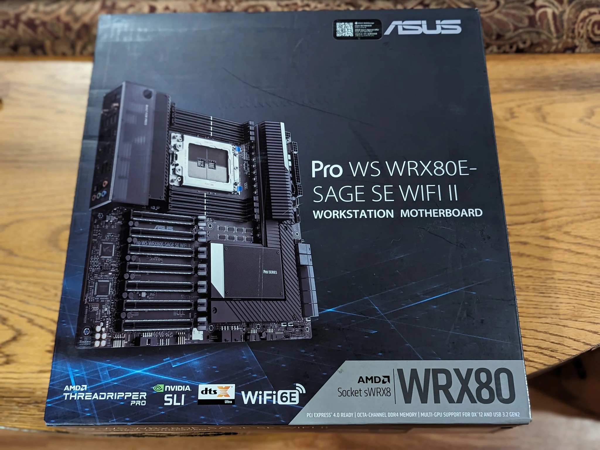 COMBO - ASUS Pro WS WRX80E-SAGE SE WIFI II with AMD Ryzen Threadripper PRO 5955WX CPU - 256gb RAM