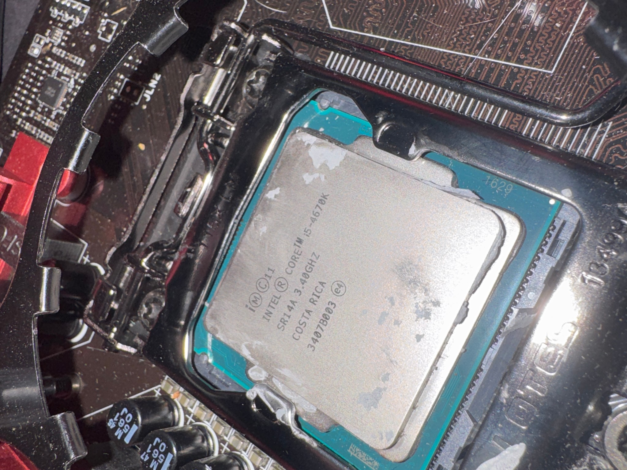 MSI Z87-G43 Gaming Motherboard with 2 G Skill RipJaws X 4 GB RAM sticks and Intel i-5 4670k