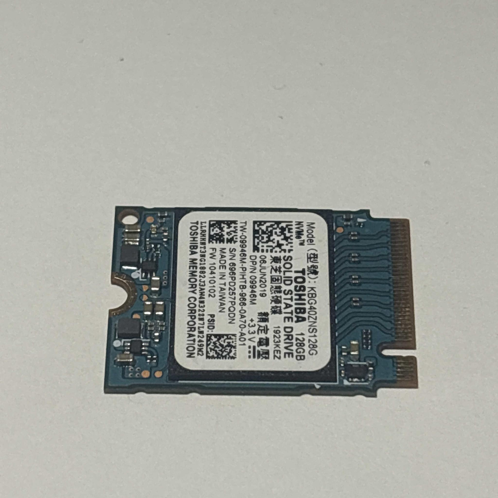 Toshiba 128GB NVMe SSD Tested Working 80% Health M.2