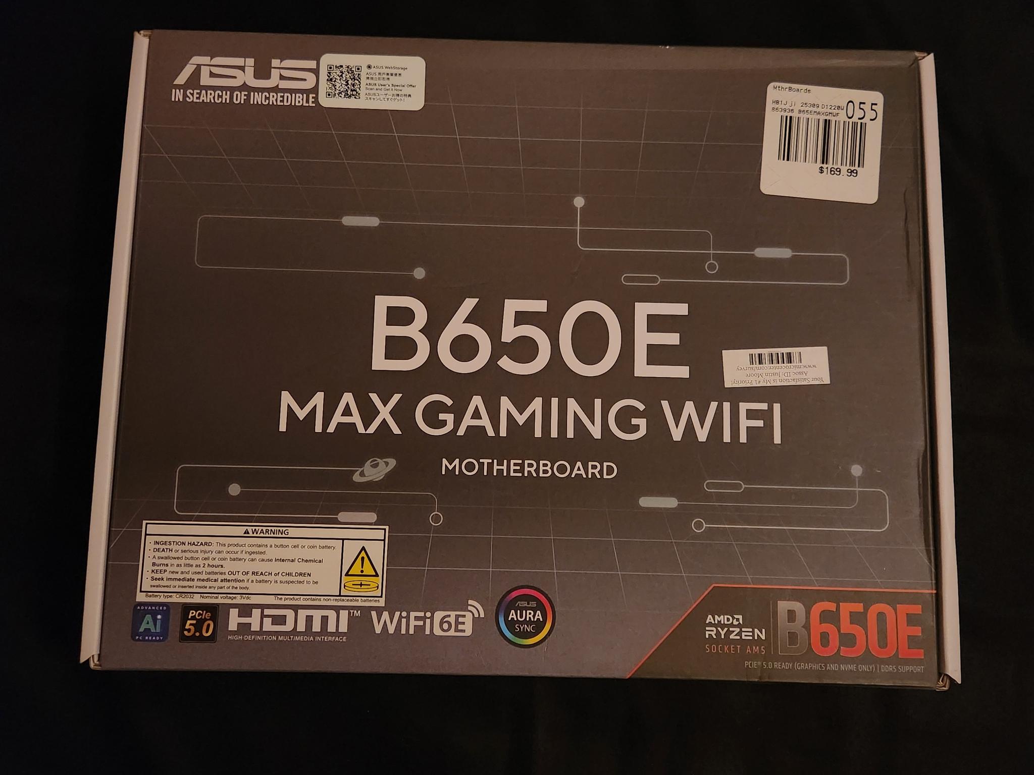 Asus B650E Max Gaming Wifi Cyber Monday!