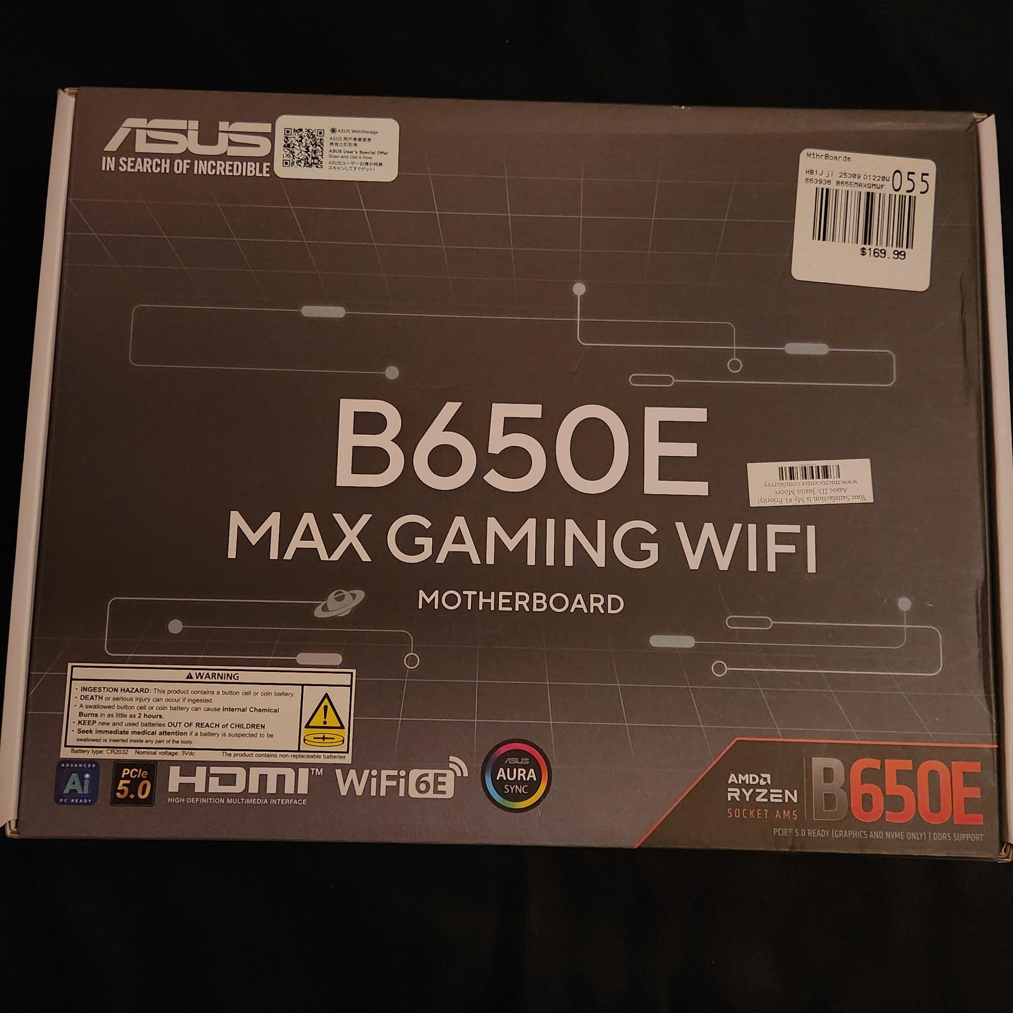 Asus B650E Max Gaming Wifi Cyber Monday!
