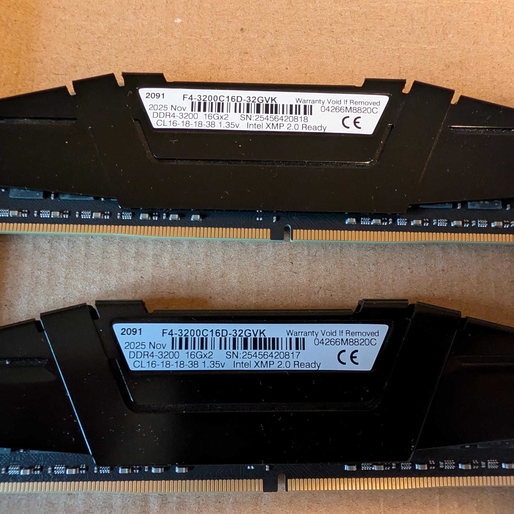 Gigabyte X570 Aorus Elite + 32GB G.Skill Ripjaws V (Nov 2025,LIKE NEW)