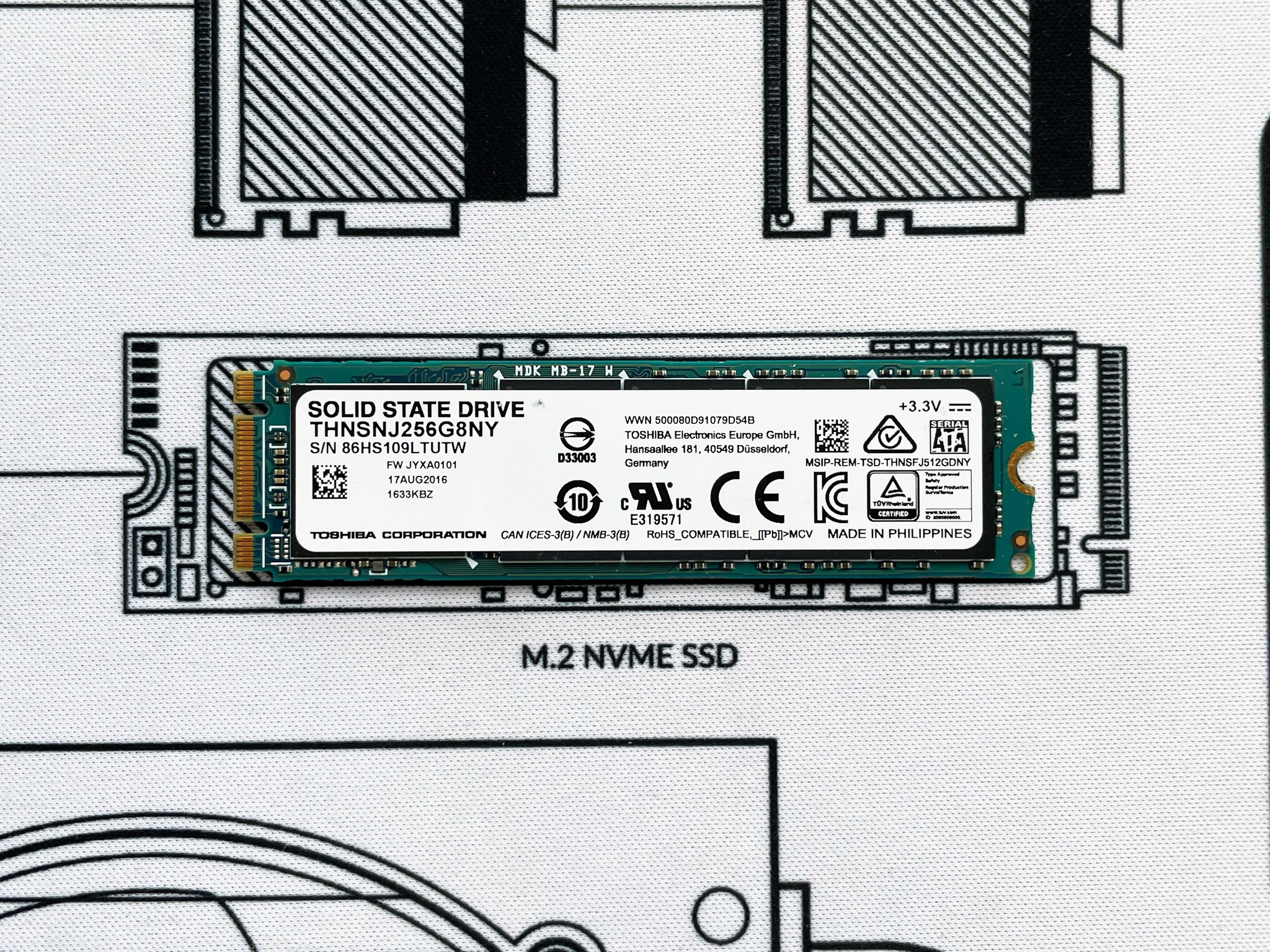 Toshiba HG6 256GB SATA 6Gb/s PCIe 2280 Internal M.2 SSD