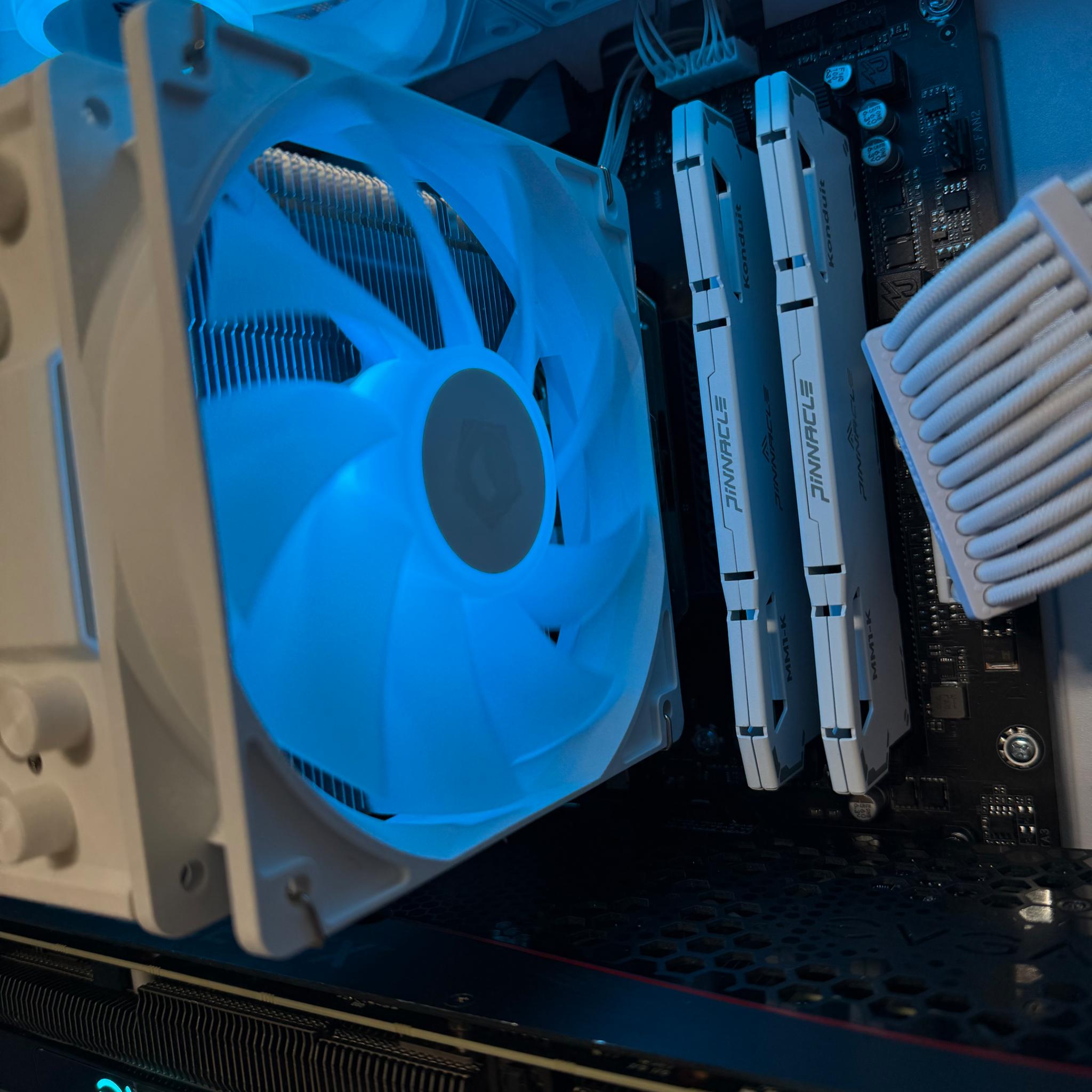 Custom White 1440p Gaming PC-Ryzen 5 5500-RTX 3070-1TB SSD-16GB Ram