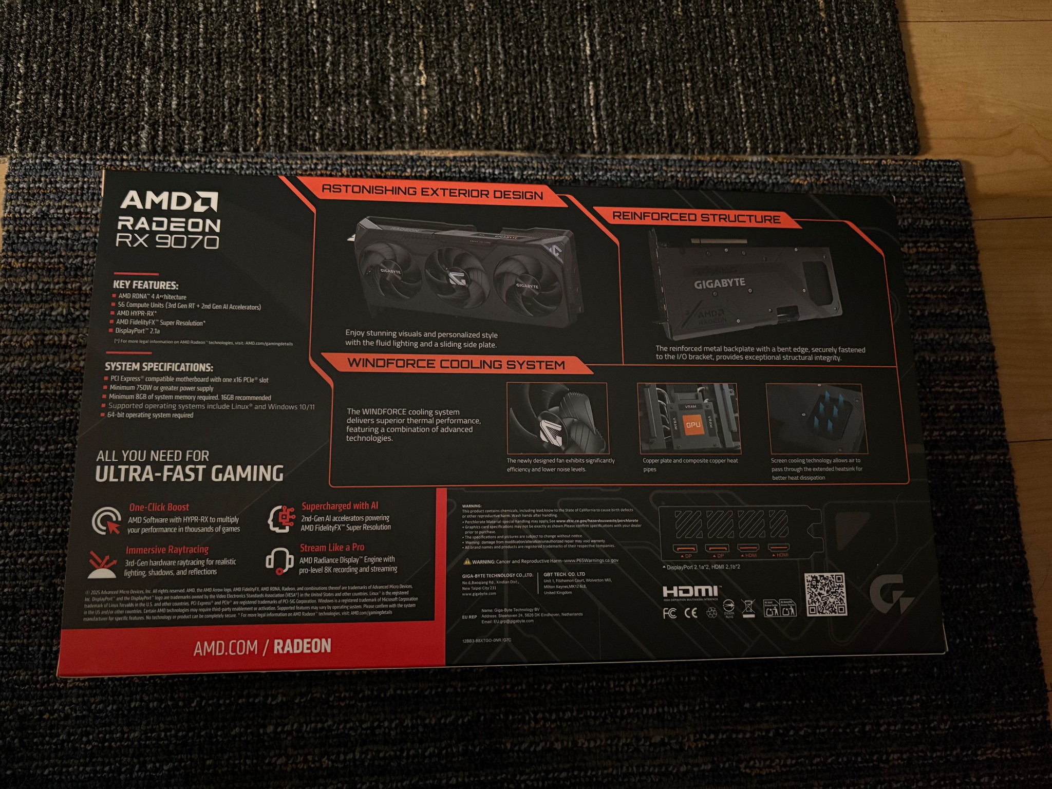 GIGABYTE Gaming Radeon RX 9070 16GB OC