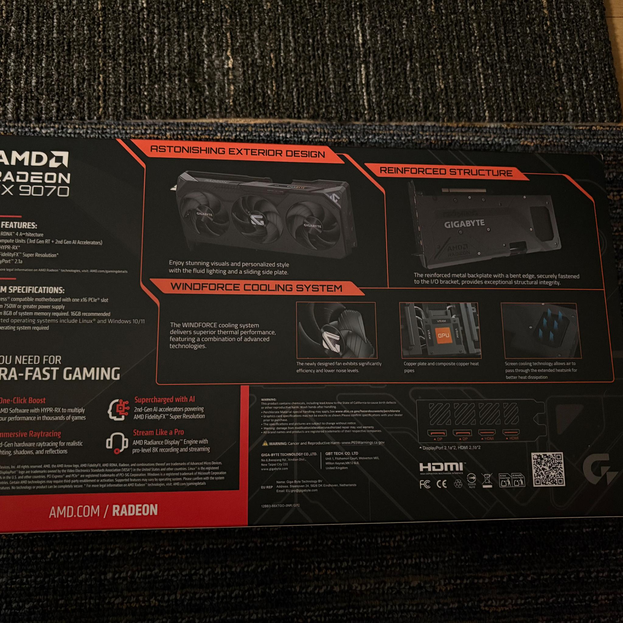 GIGABYTE Gaming Radeon RX 9070 16GB OC