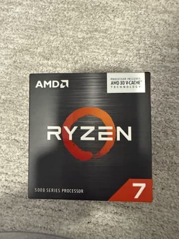 AMD Ryzen 7 5700X3D Vermeer AM4 3.0GHz 8 Core CPU - Heatsink Not Included-Slit on box top but sealed