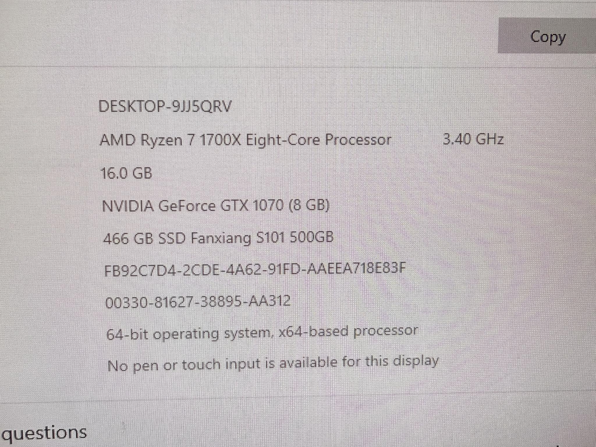 Custom Gaming PC - Freshly Built W/Win 10 Pro ready for Win 11