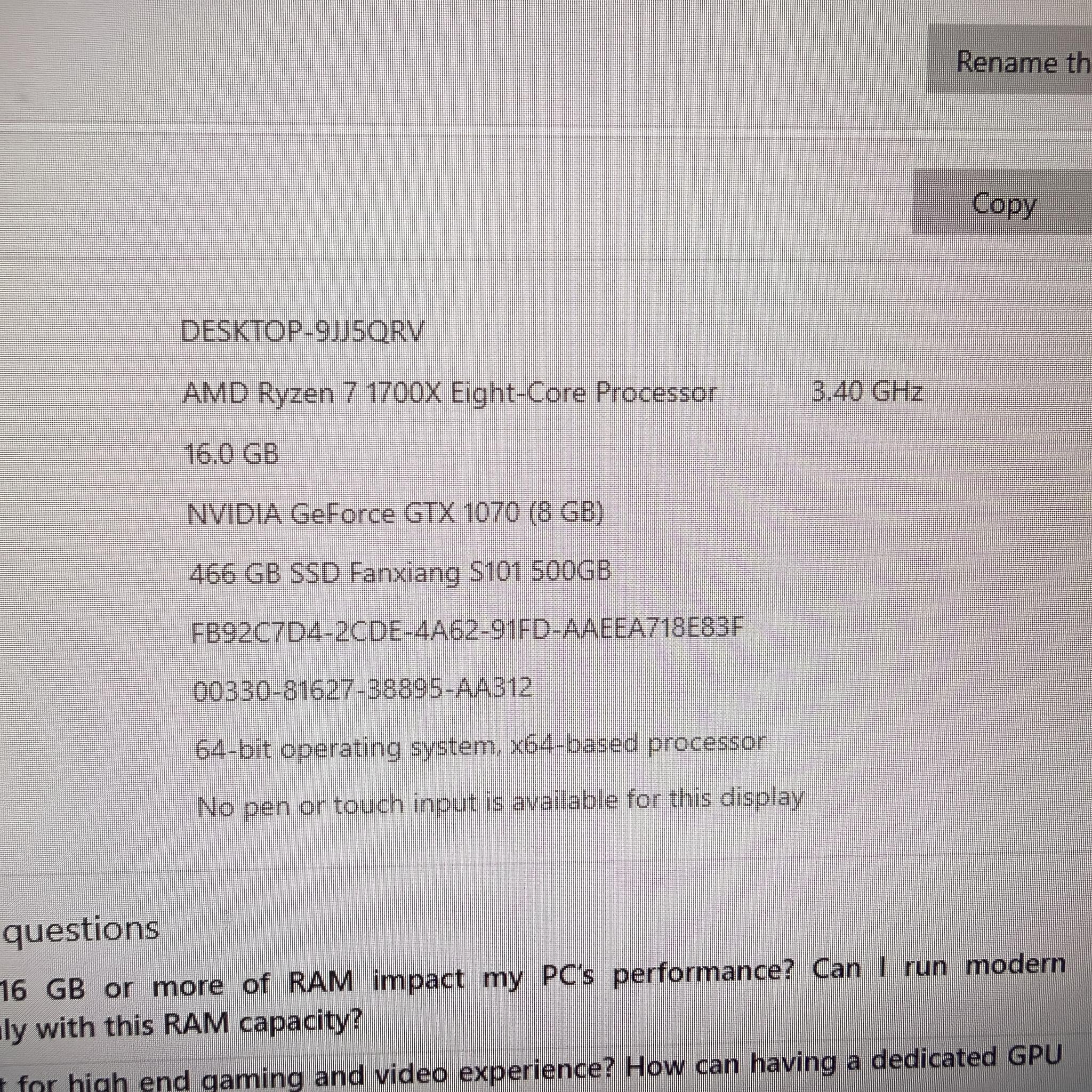 Custom Gaming PC - Freshly Built W/Win 10 Pro ready for Win 11