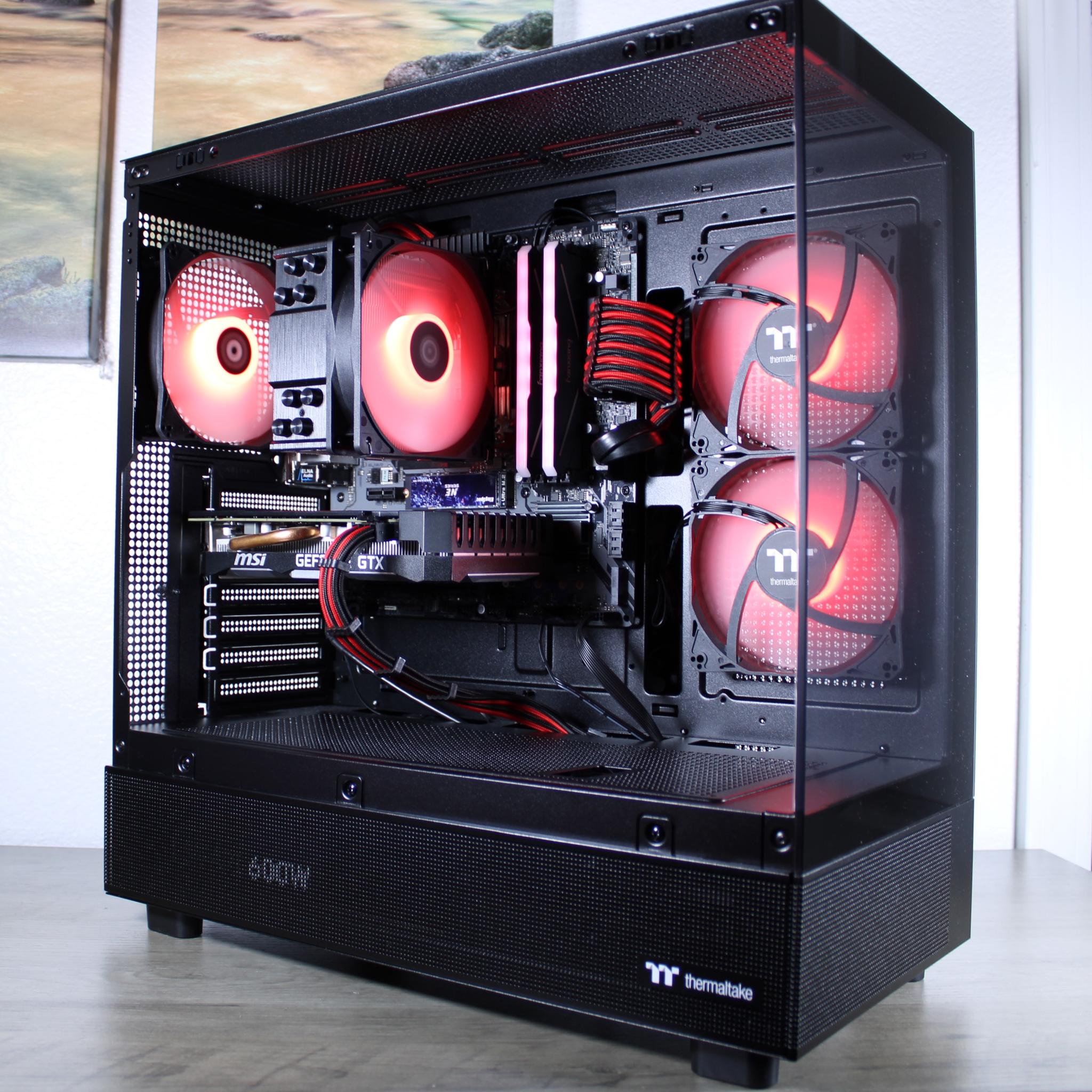 ⚫️🔴 GAMING PC!! | GTX 1660 Super | Ryzen 5 2600 | RGB 16GB Ram | 1TB NVME | Win 11 Activated | WIFI