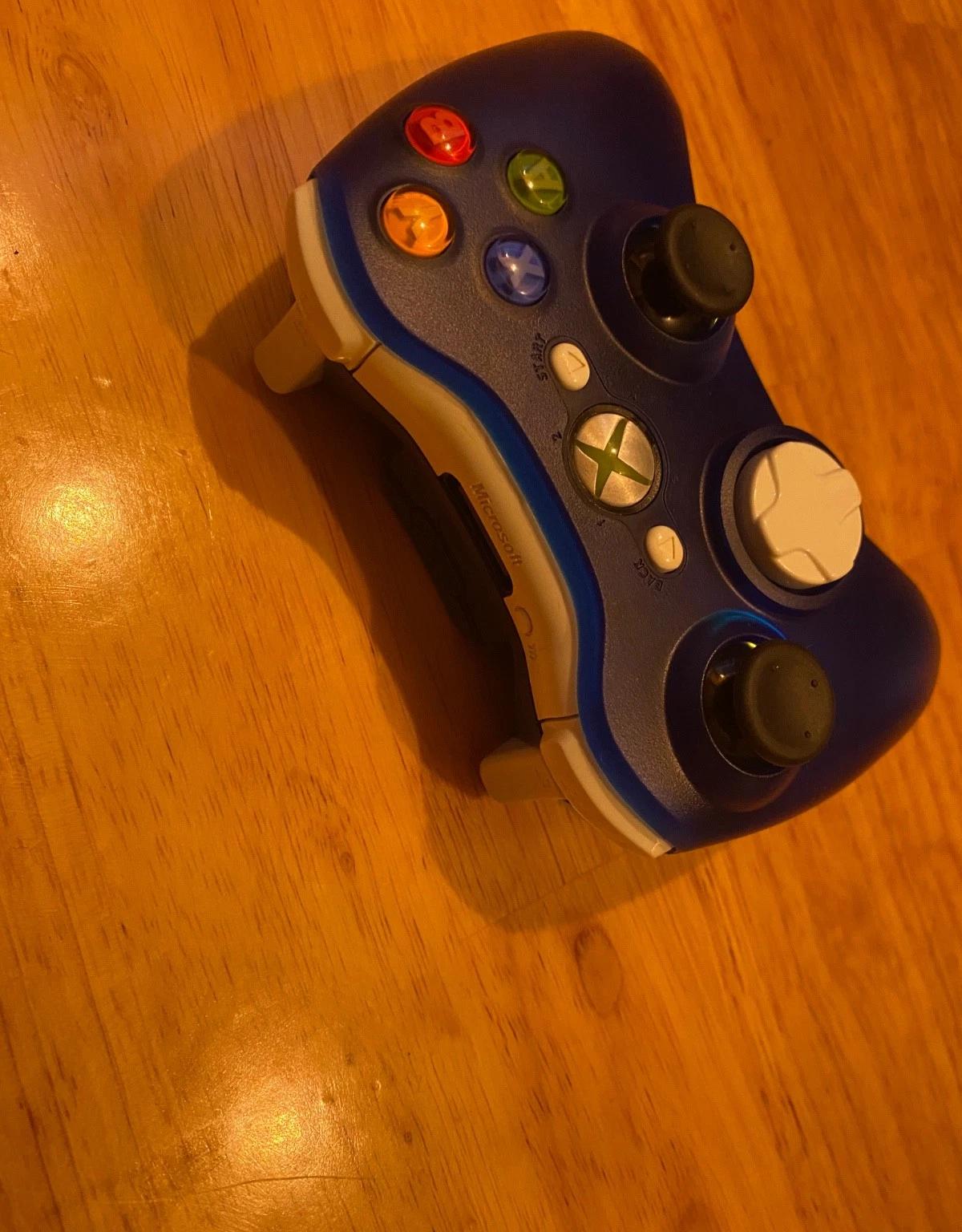 Custom Xbox 360 wireless controller | Hall effect | LEDs | BLUE | RESTORED