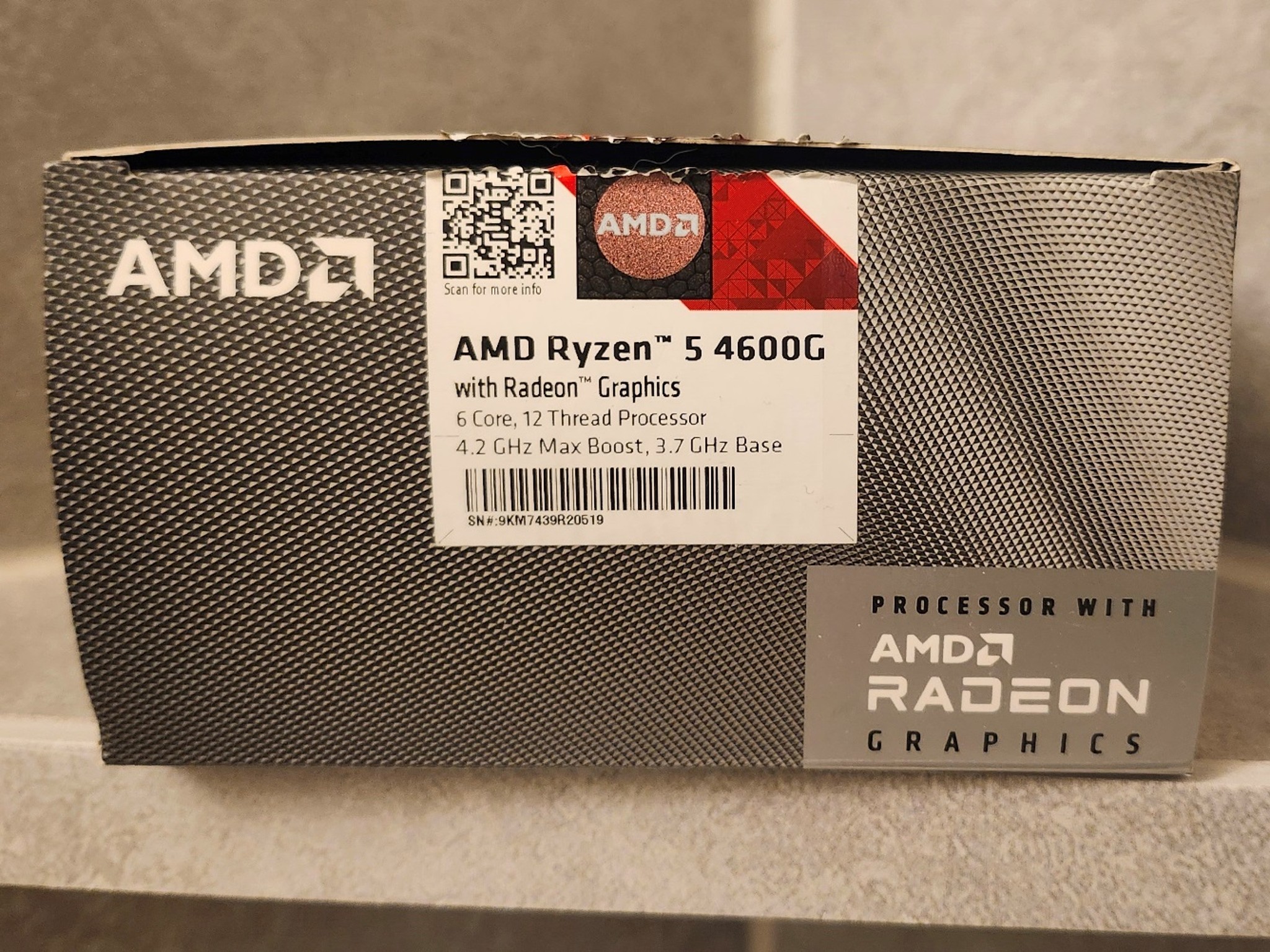 Ryzen 5 4600g Processer with AMD Wraith Stealth Heat sync