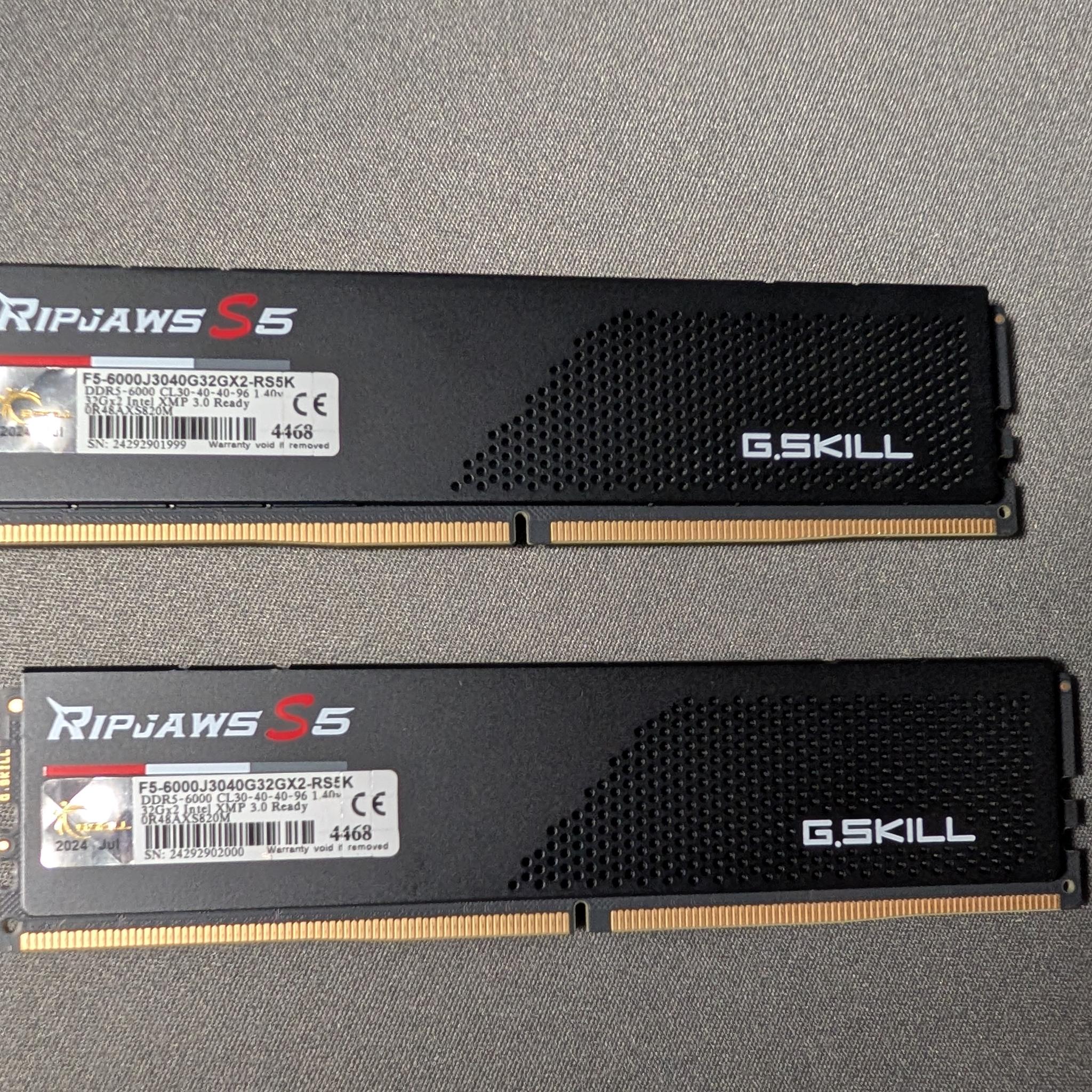 G.Skill Ripjaws S5 64GB (2x32GB) DDR5 6000 CL30