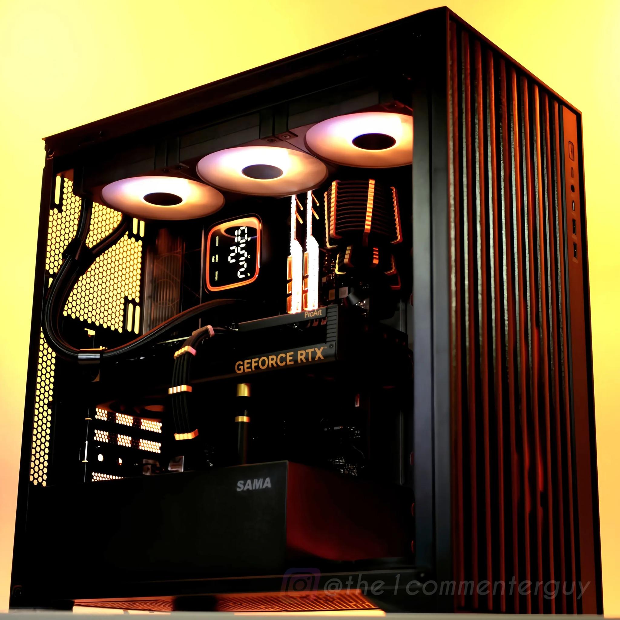 Gold Wood? 🪙|🪵 RTX 4070, I5 13500 (14-core), 32gb RAM, 2TB NVME, Liquid cooled PC
