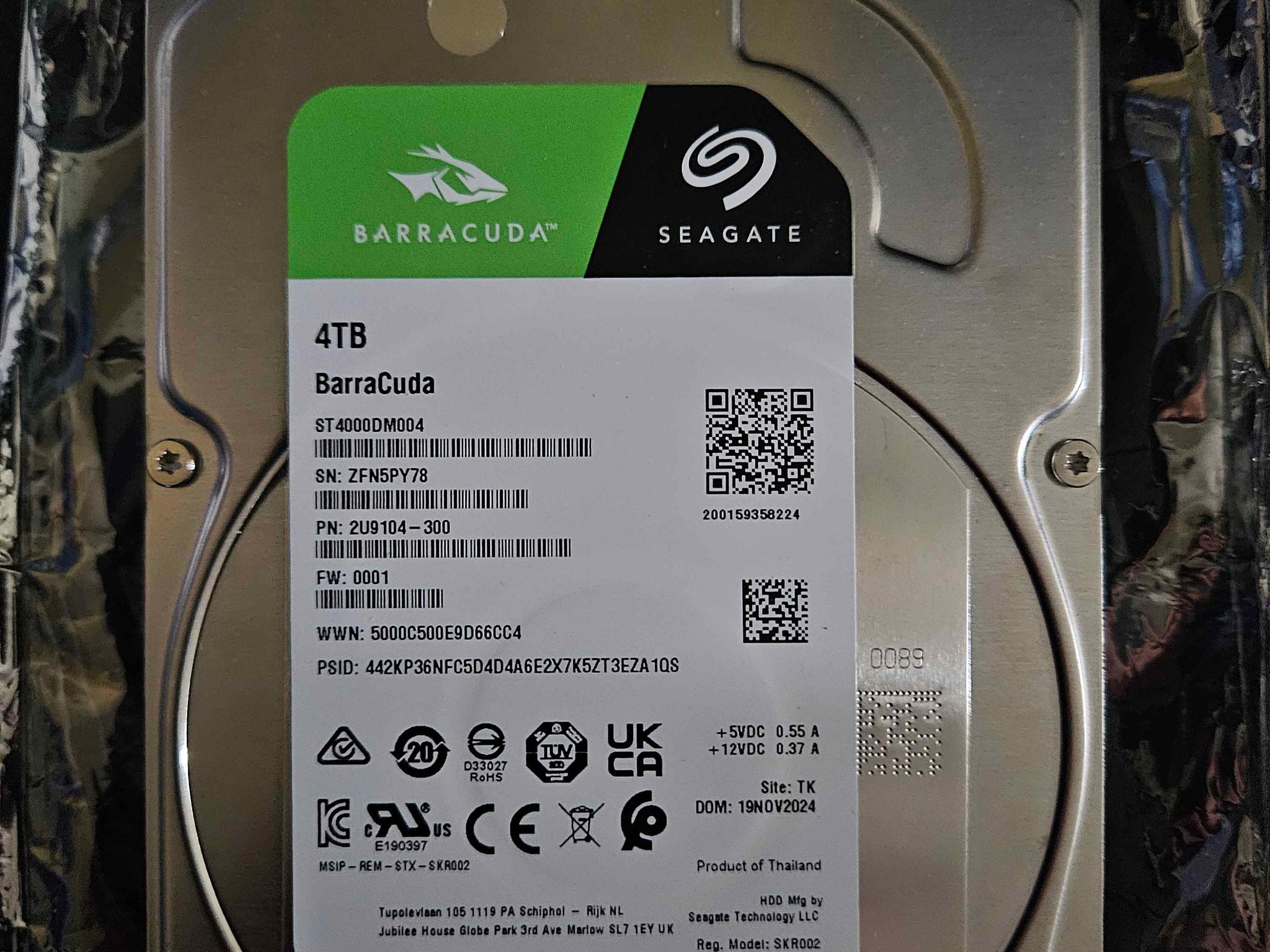 Seagate BarraCuda Pro 4TB
